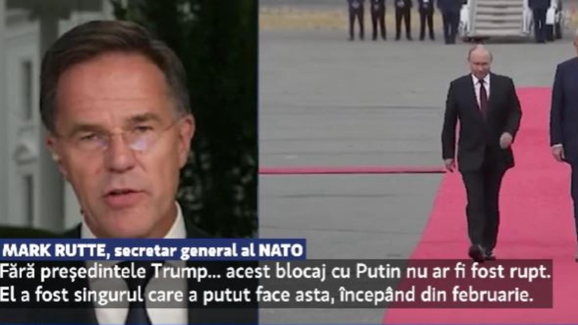 Șeful NATO îl laudă pe Trump pentru întâlnirea cu liderii europeni. Mark Rutte: „Donald Trump este singurul care îi face față lui Putin!”