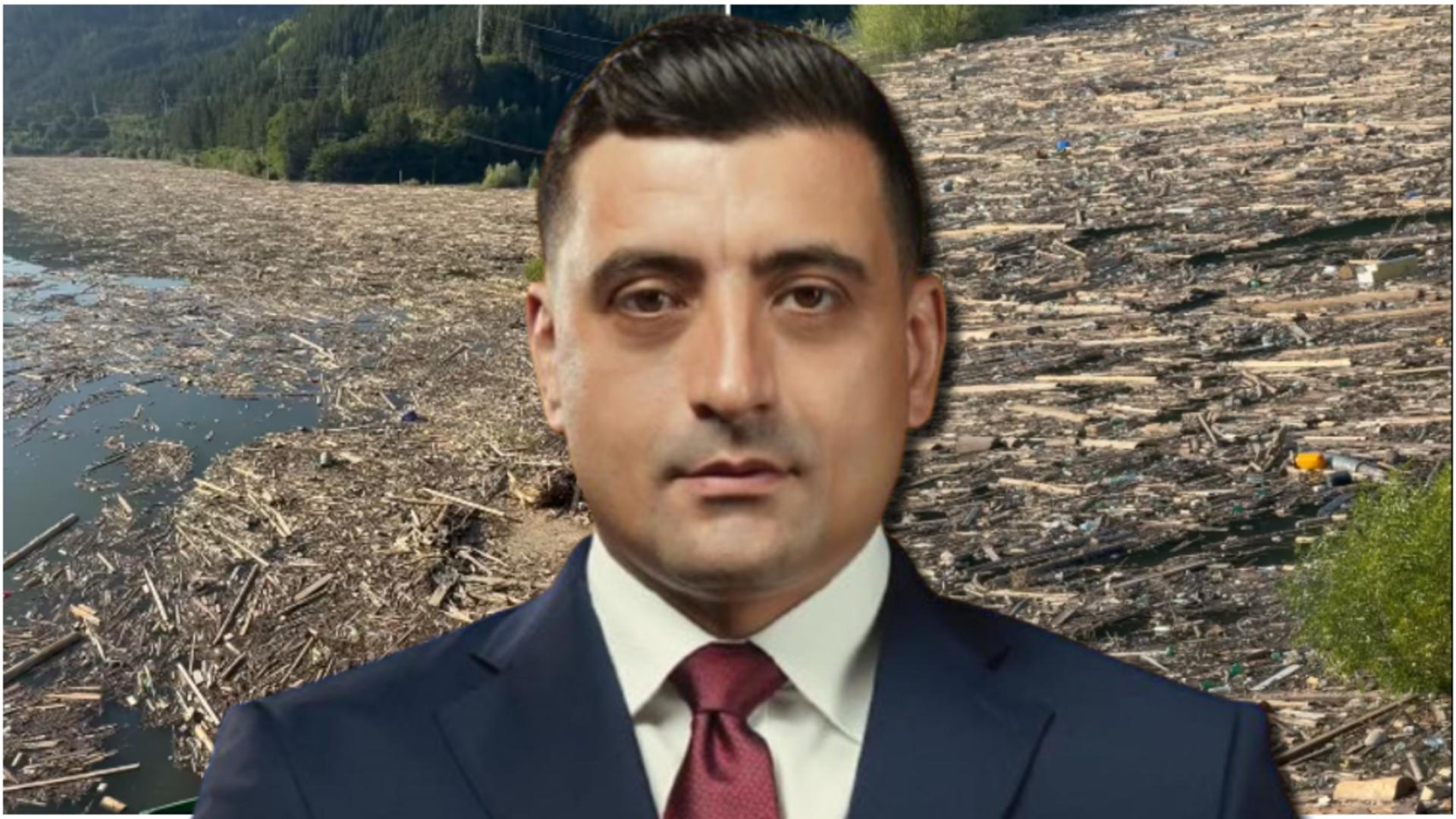 George Simion, imagini cu dezastrul de pe Lacul Bicaz: 