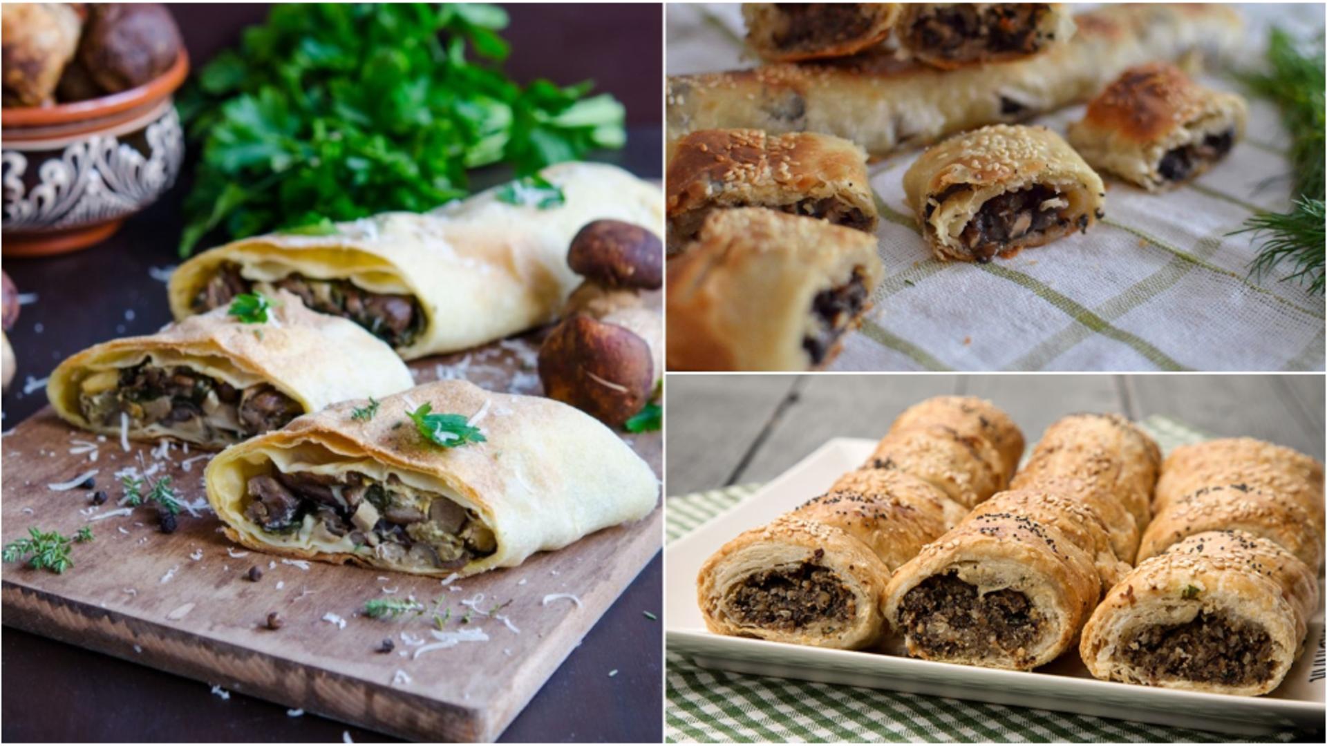 Ștrudel cu ciuperci