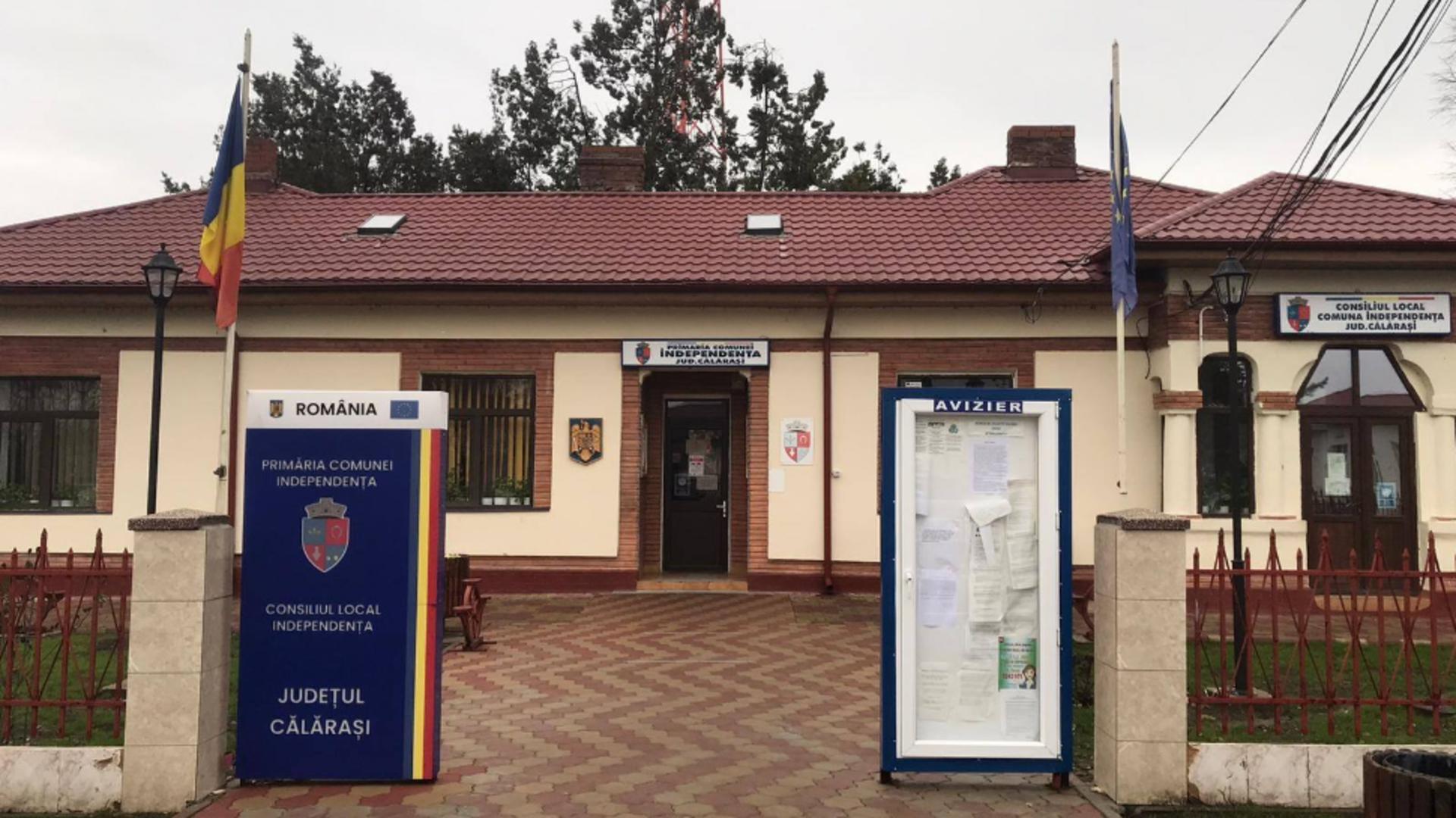 Primăria Independența Călărași. Foto: Facebook