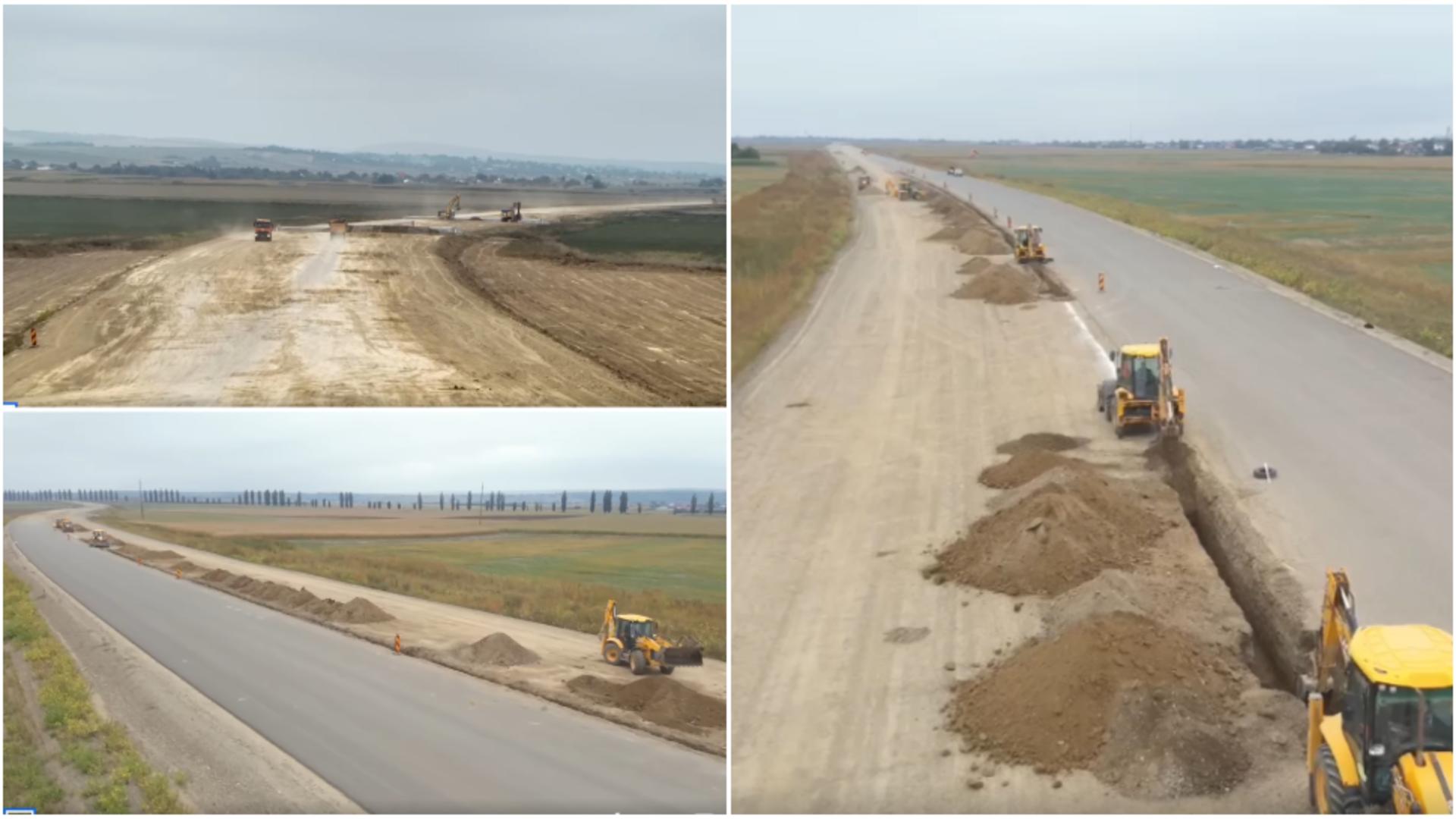 Lucrările pe tronsonul Bacău-Pașcani al Autostrăzii Moldovei se apropie de 40%