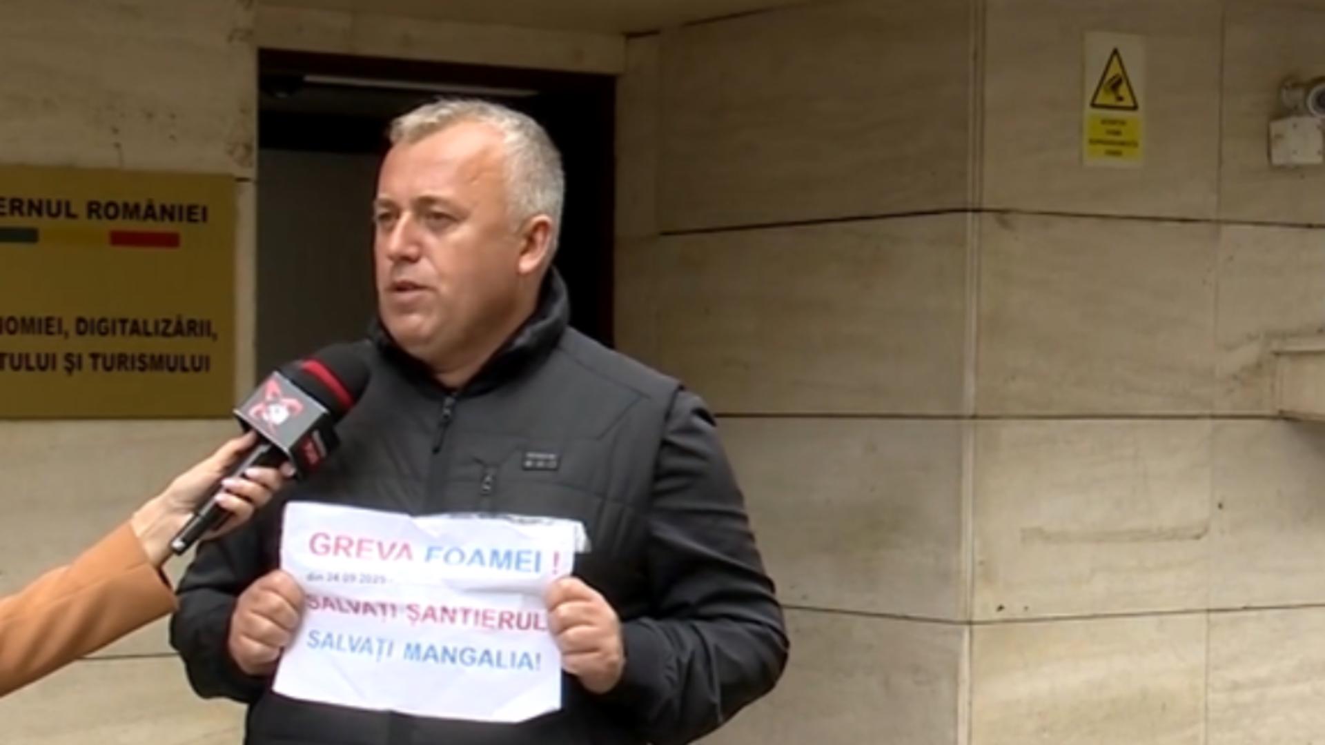 Sindicalist în greva foamei la ușa ministrului rezist al Economiei: 