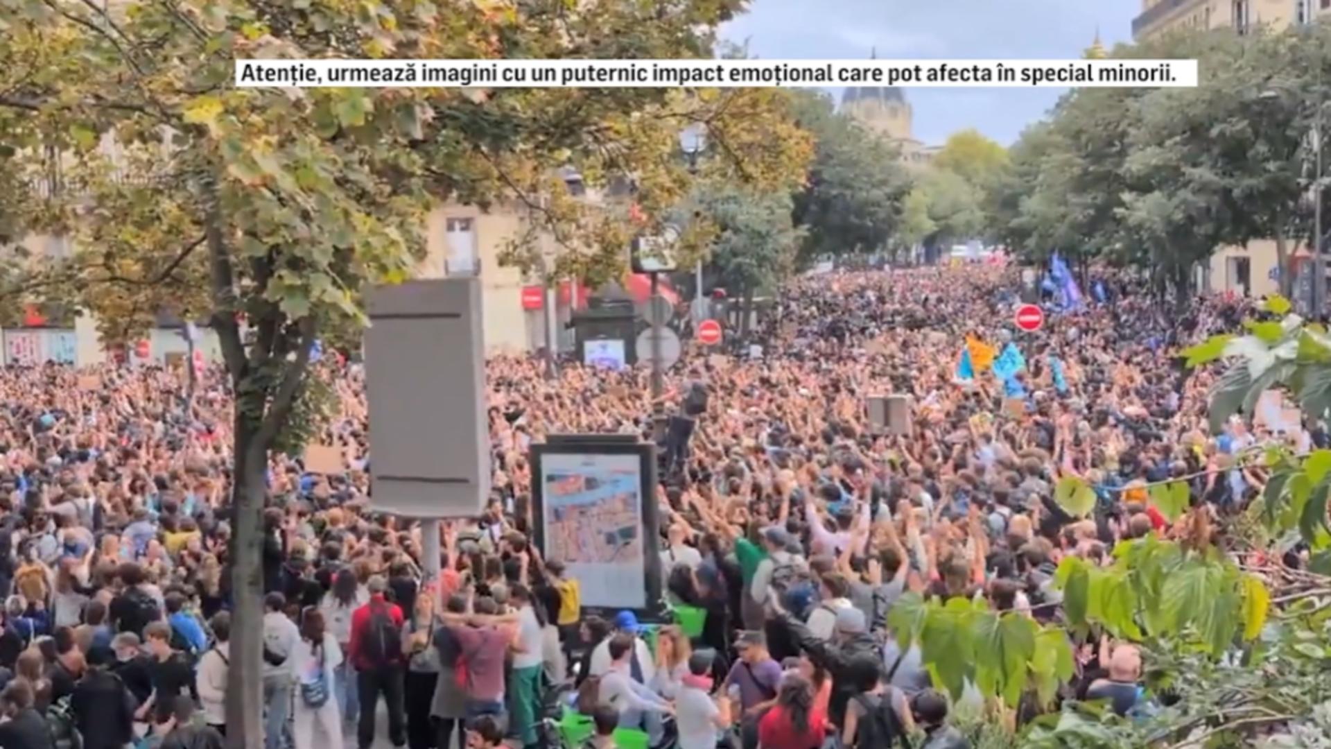 Criza din Franța se adâncește. Poporul fierbe: Macron, pus la zid de protestele masive / Captură video