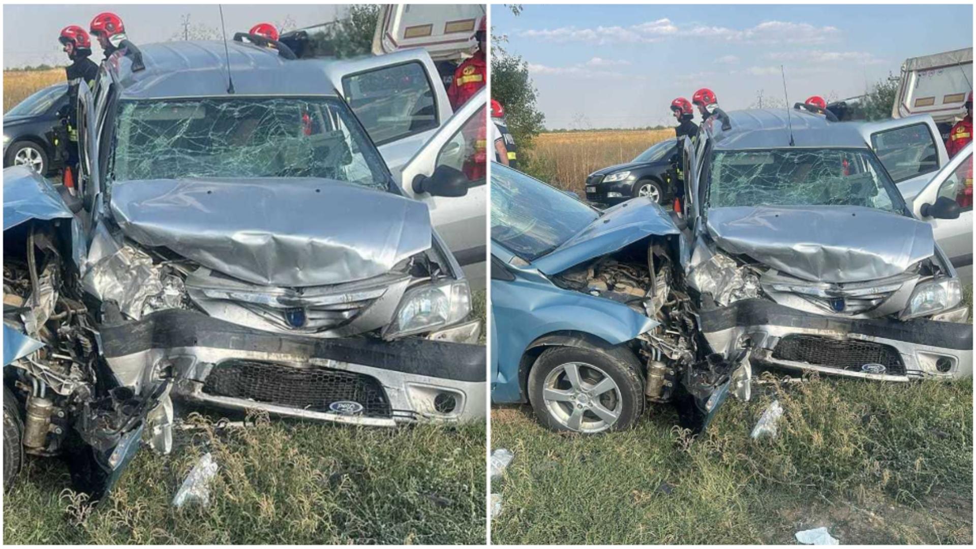  Accident rutier pe DN 1 A, în judeţul Dâmboviţa. FOTO: ISU