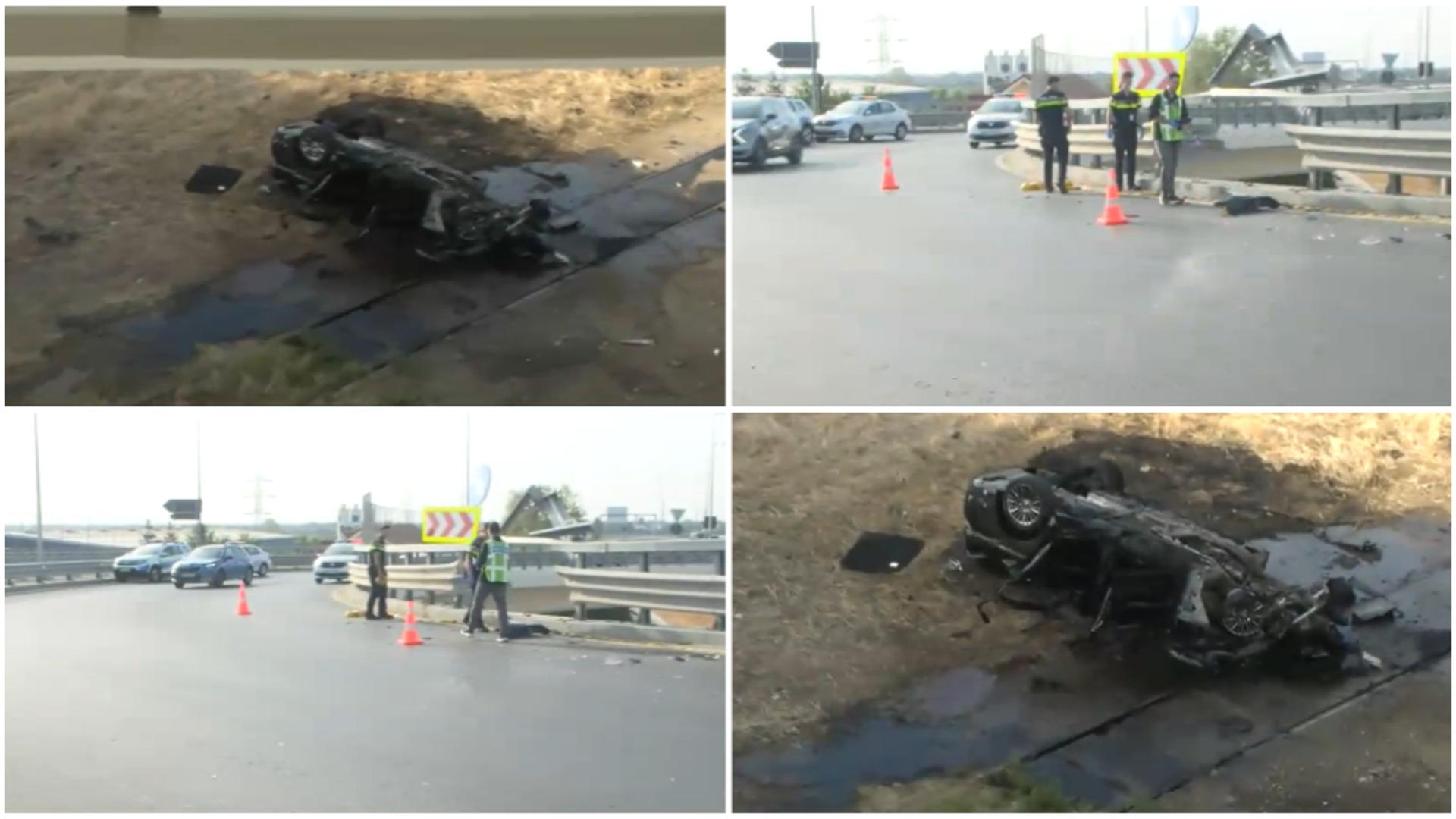 Tragedie pe centura Capitalei. FOTO: captură Realitatea PLUS