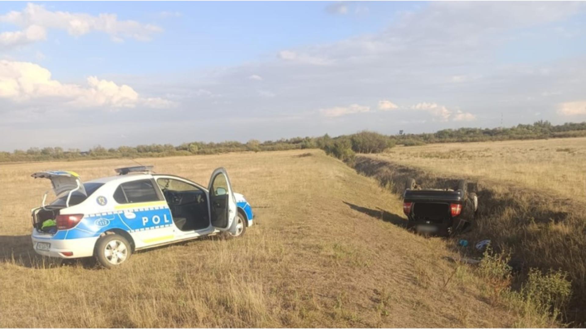 Urmărire ca în filme în județul Timiș. FOTO: ISU 