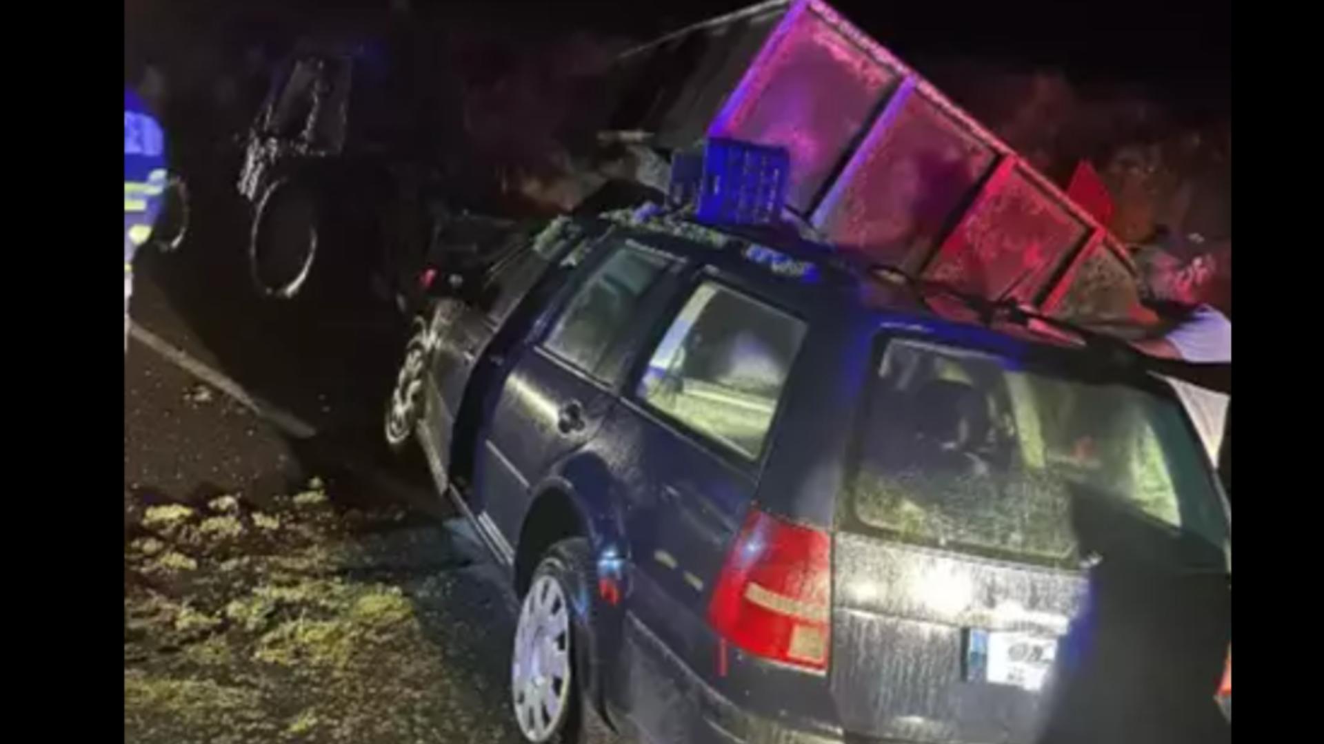 Accident grav pe pe DN 3, în zona Bugeac