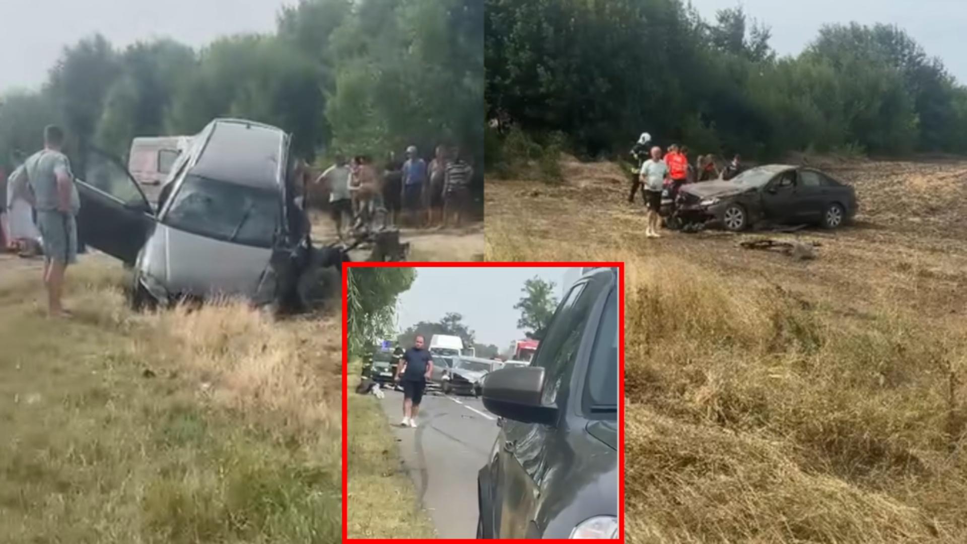 Accident grav cu opt persoane implicate, între care și copii, în Ialomița