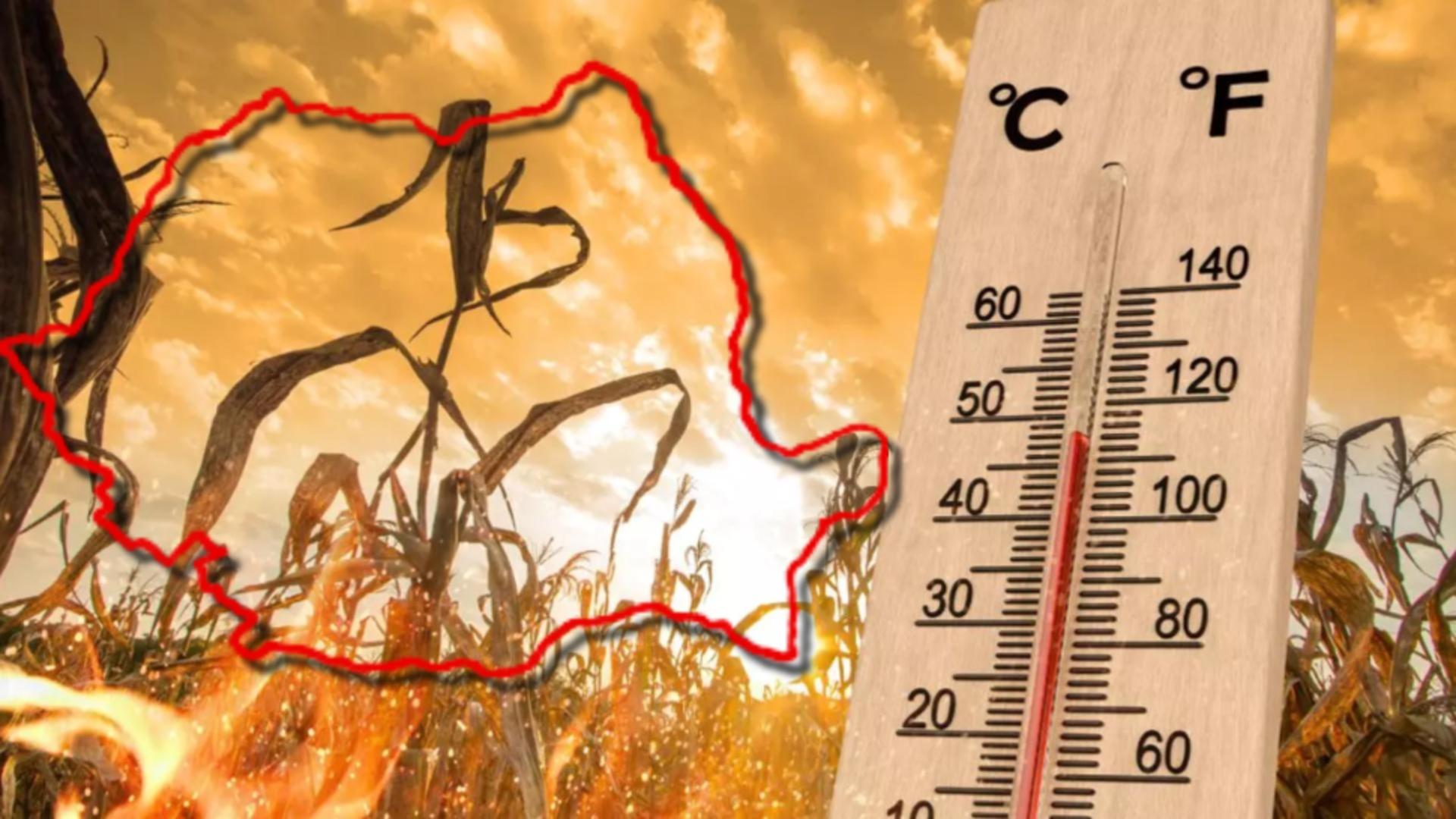 Cod galben de caniculă în 10 județe din țară
