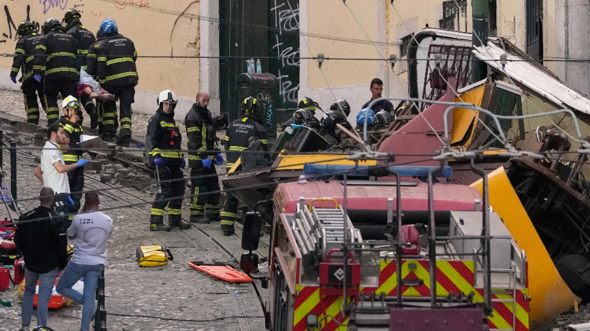 Portugalia, în DOLIU NAȚIONAL după tragedia funicularului Gloria, soldată cu 15 victime/ Profimedia