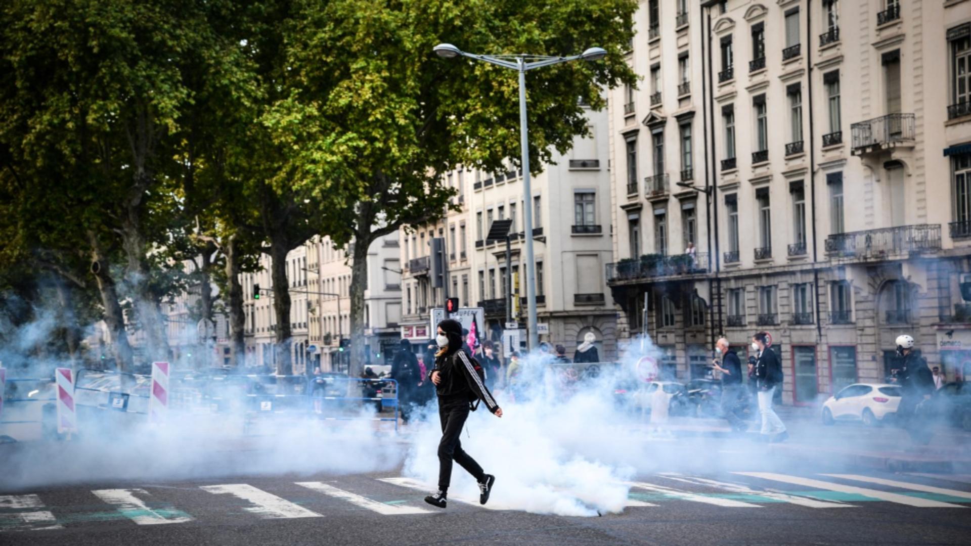 Centrul Lyonului a fost scena unor ciocniri violente (Profimedia)