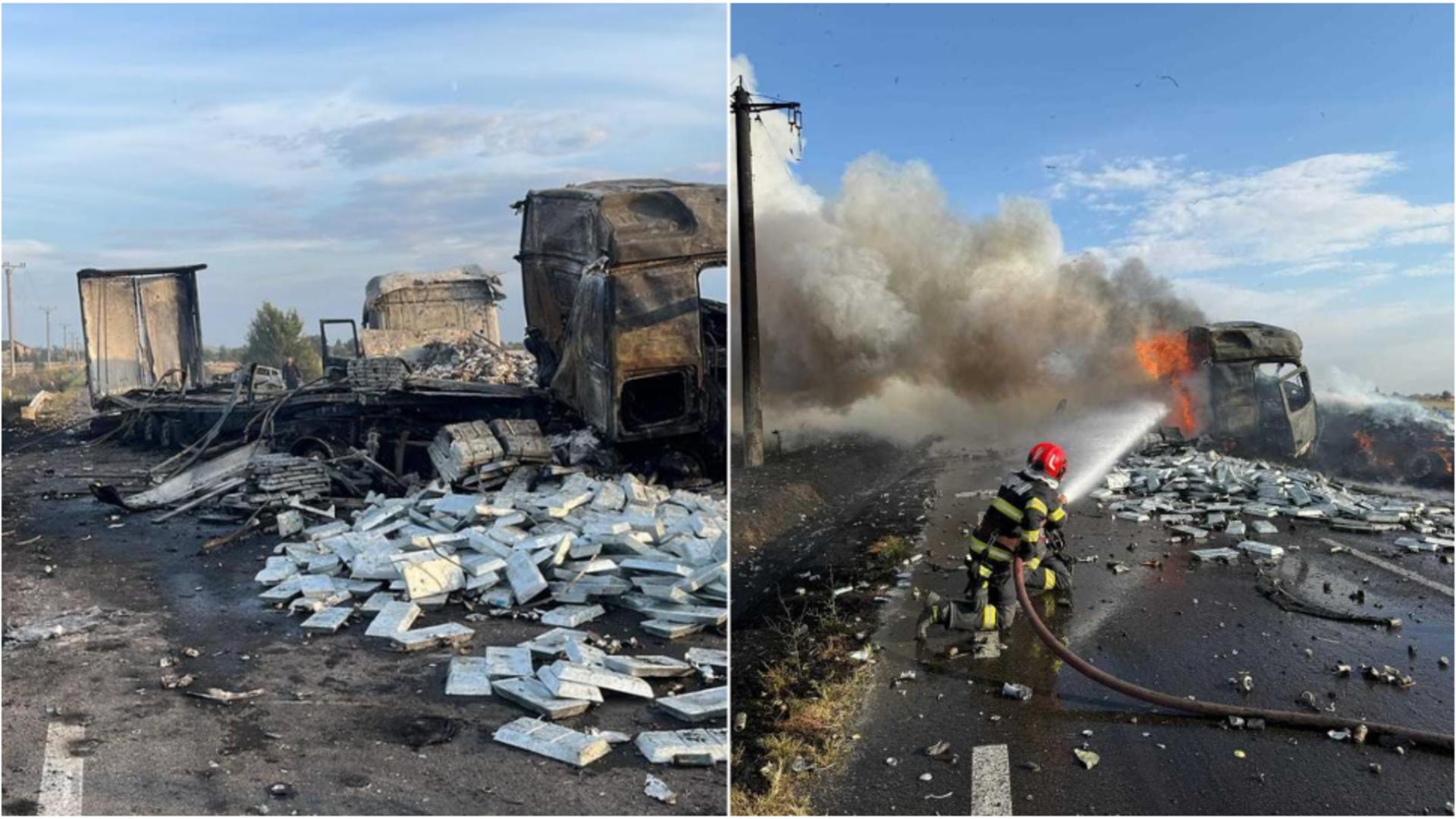 Trafic blocat pe DN56 A, în județul Mehedinți. FOTO: news