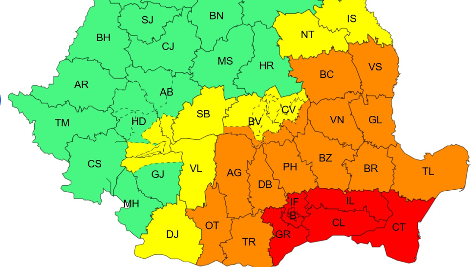 Alertă de Cod Roșu în București și Ilfov: Ploi torențiale cu precipitații de până la 140 de litri pe metru pătrat 2 Imagine