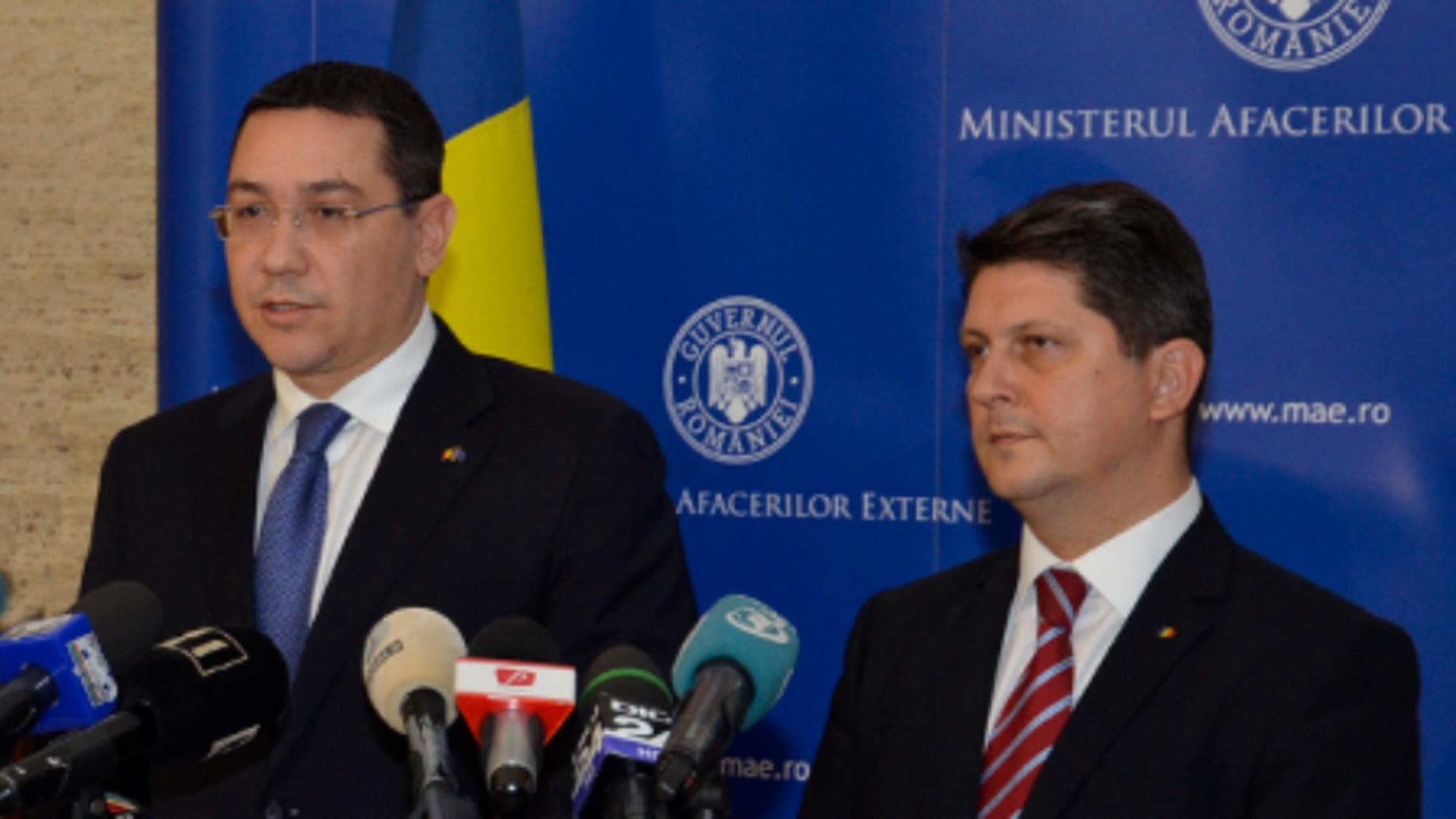 Corlățean, pe vremea când făcea parte din guvernul condus de Ponta