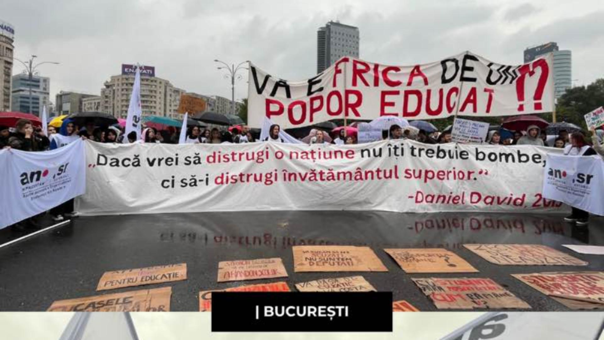 Studenții revin în stradă: protest masiv joi în fața Guvernului. Tinerii cer audiență la premierul Ilie Bolojan / Facebook ANOSR