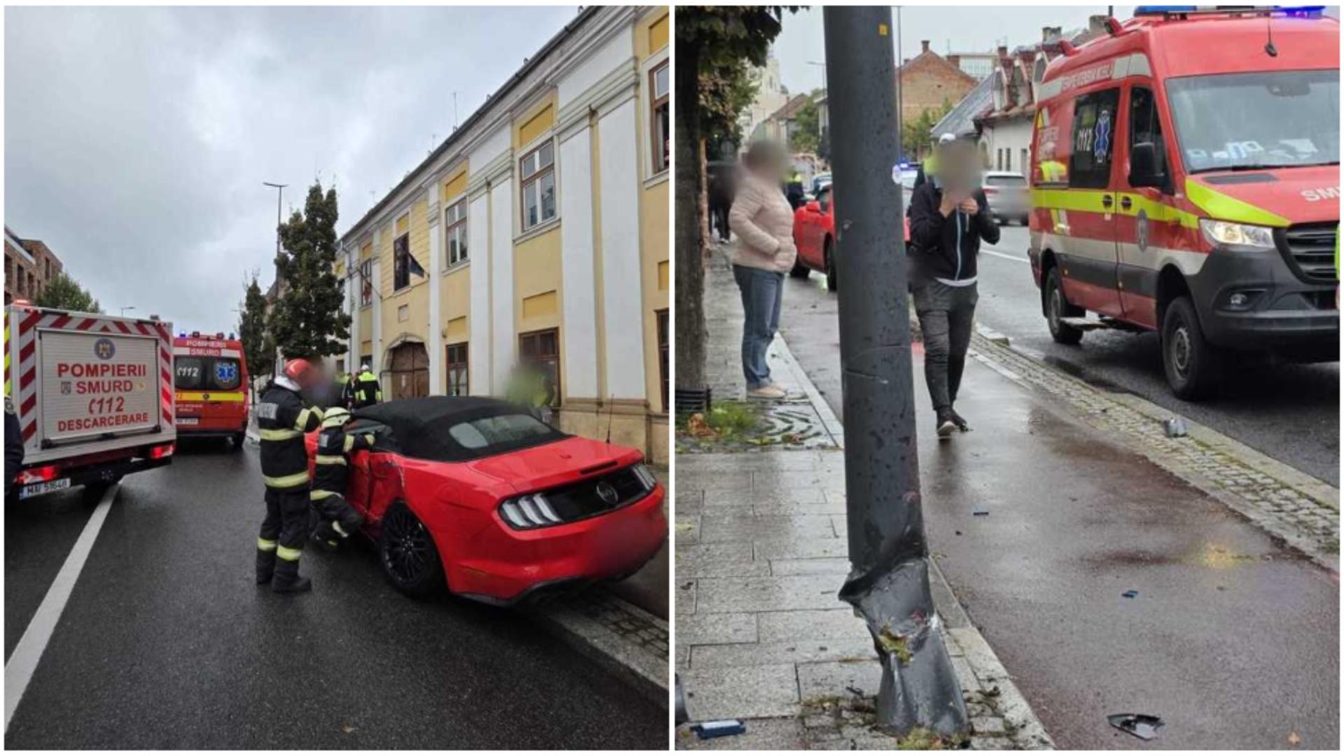 Accident în Cluj-Napoca. FOTO: ISU
