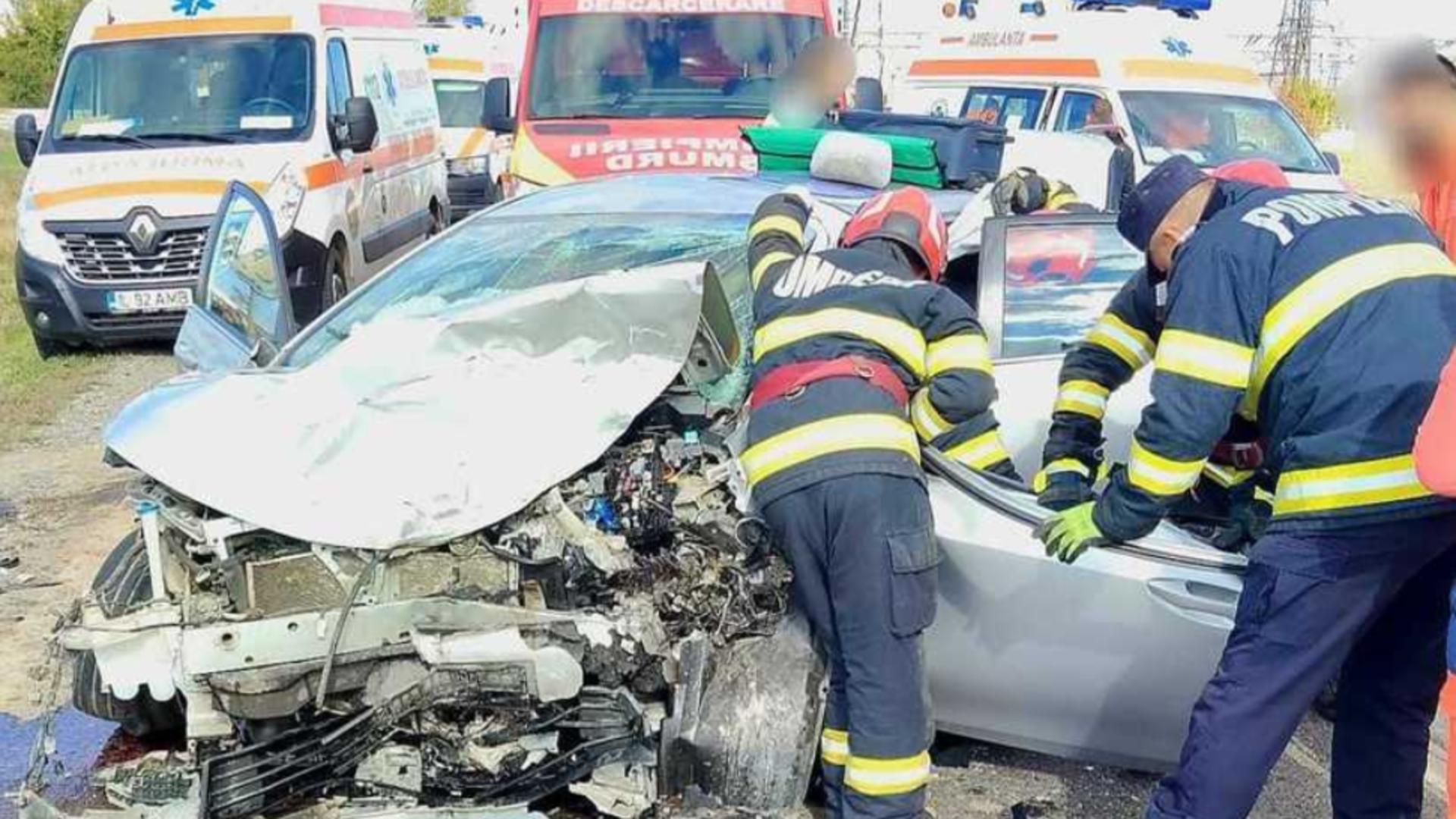 Carambol cu patru mașini în Slobozia. FOTO: News.ro