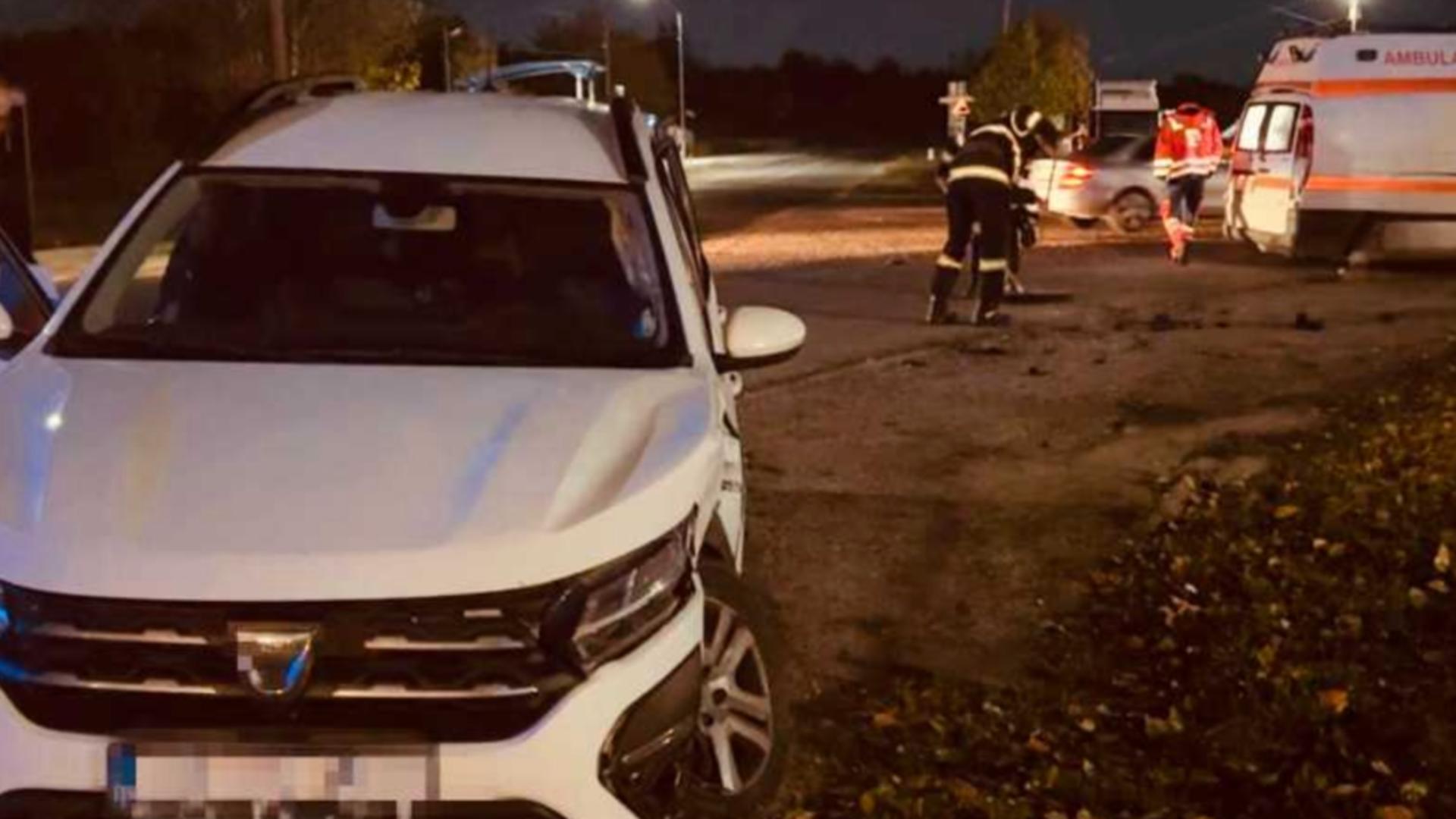 Accident grav, în jud. Giurgiu: 7 persoane implicate. O victimă, transportată la spital