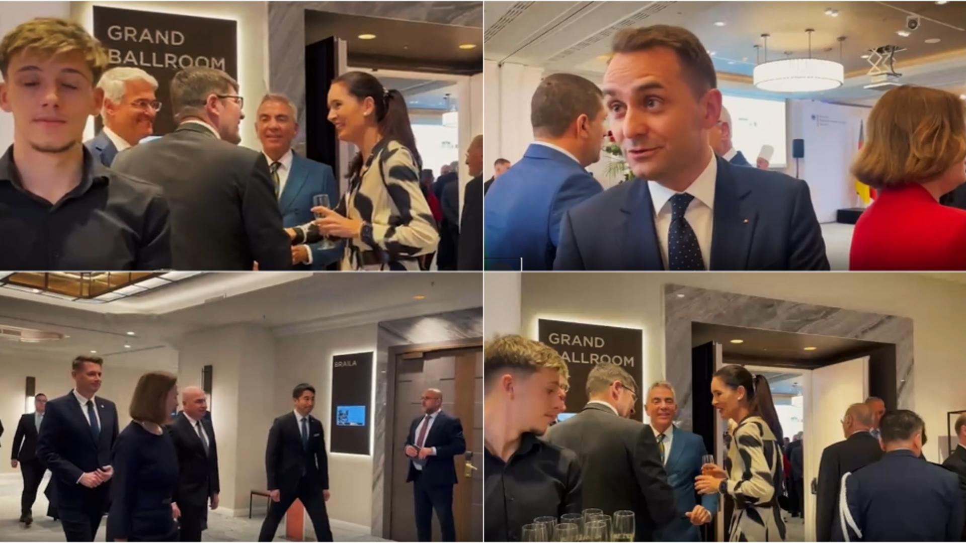 Fostul vicepremier șpăgar, la braț cu reziștii și Bolojan. FOTO: Captura Realitatea PLUS