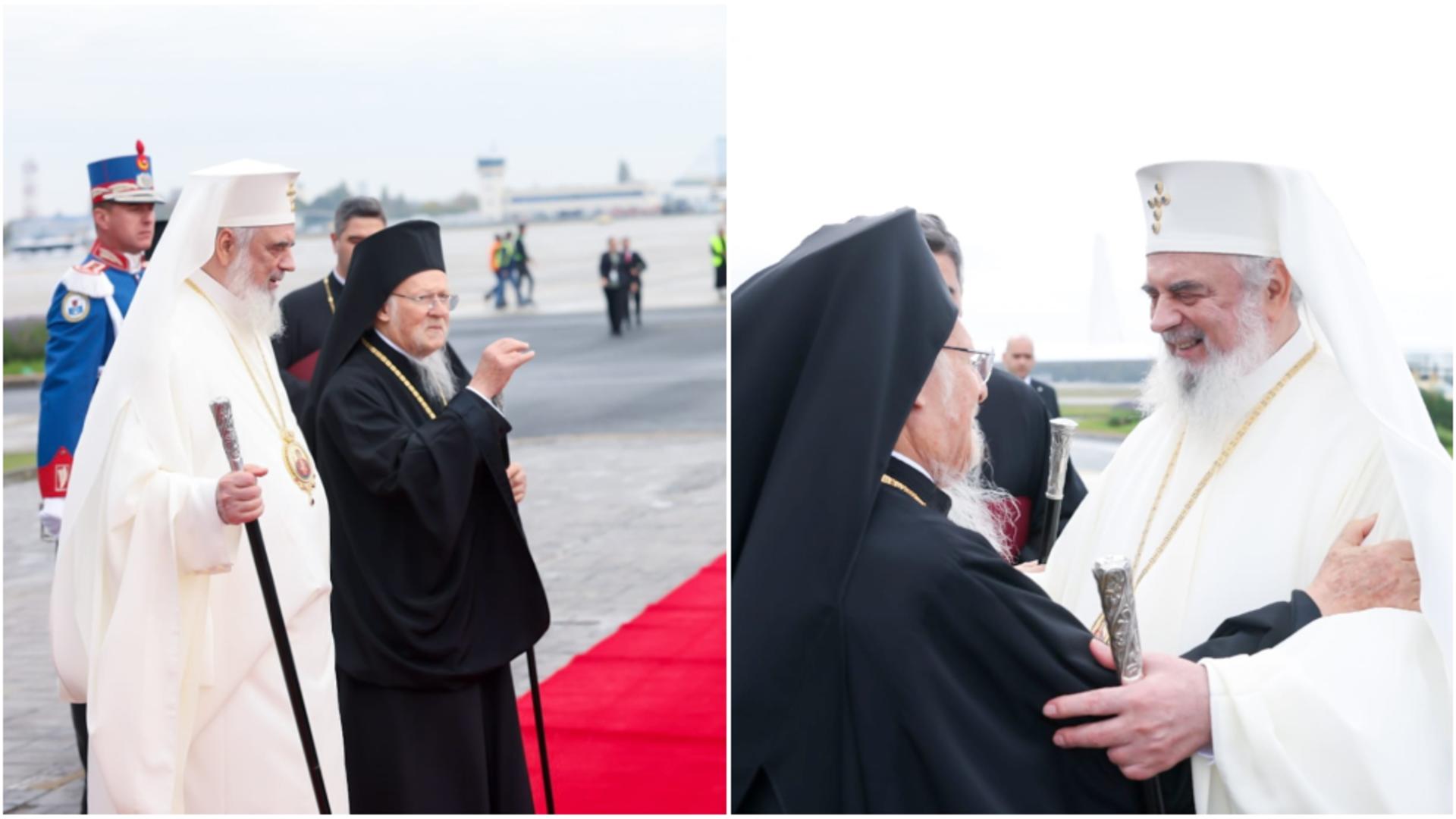 Patriarhul Bartolomeu a sosit în România. FOTO: Basilica.ro