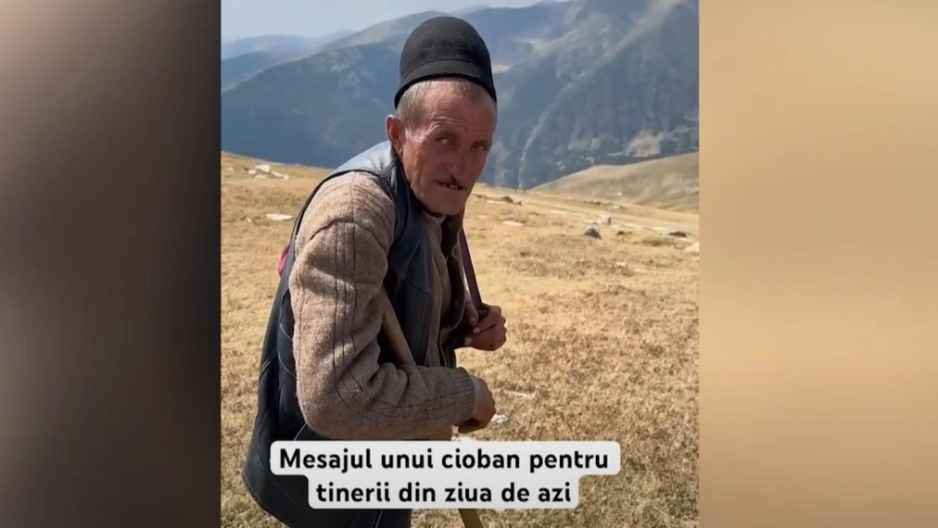 Sfatul unui cioban de 63 de ani pentru tinerii României. Foto/Captură video
