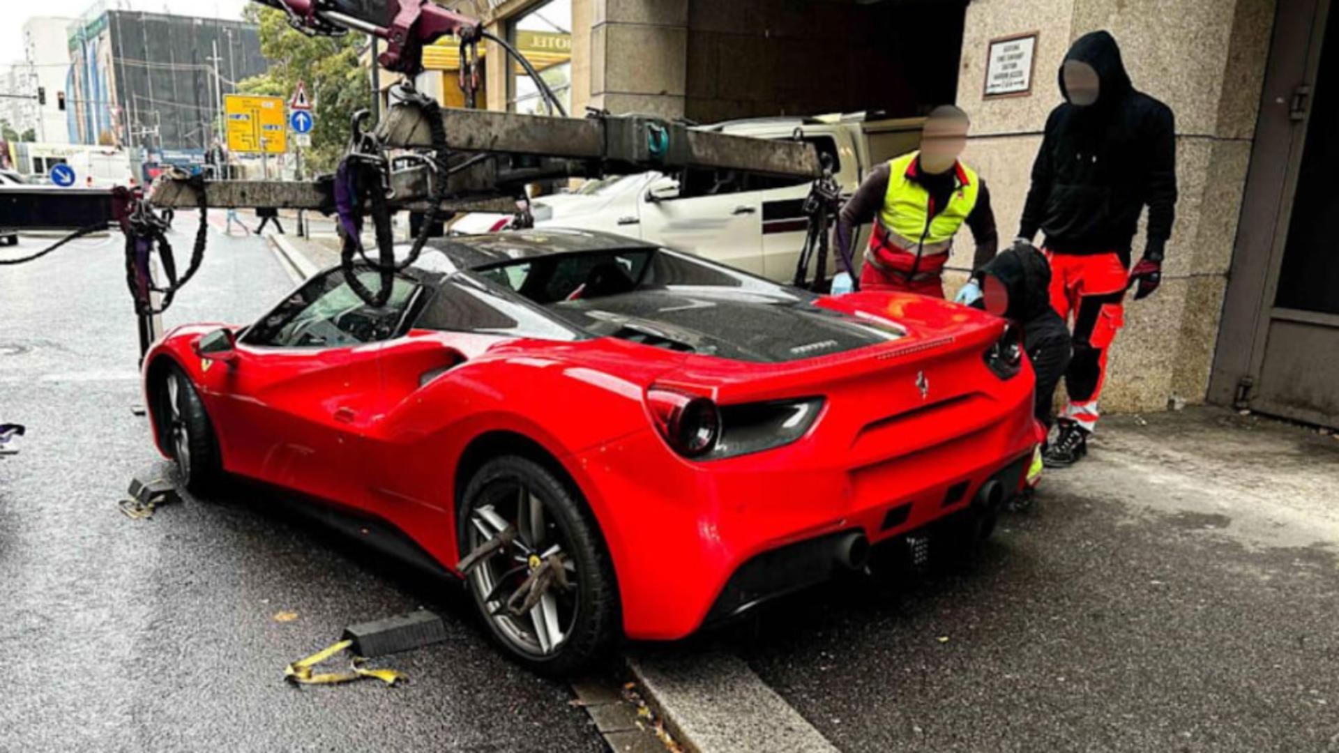 Polițiștii germani au confiscat un Ferrari de 200.000 de euro de la un clan de români. Foto: Bild
