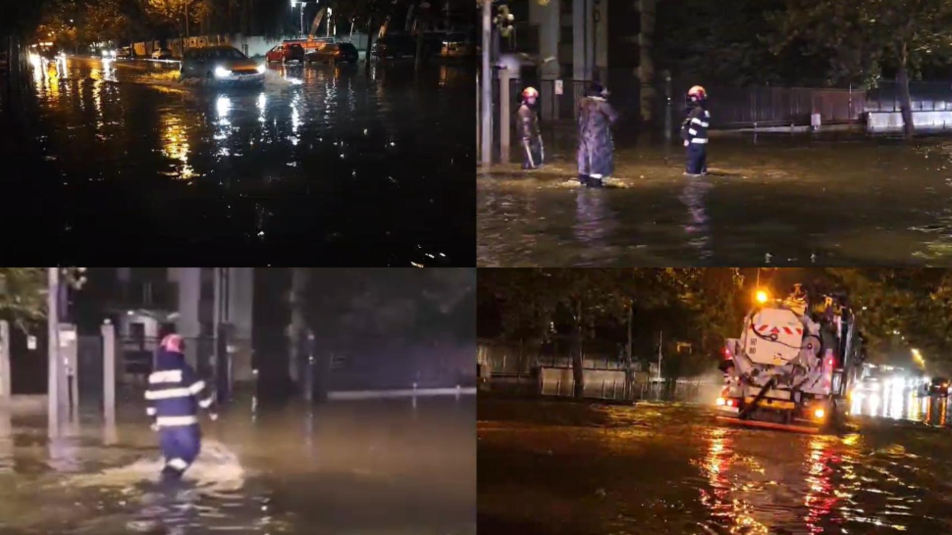 Haos în Capitală din cauza ploilor abundente