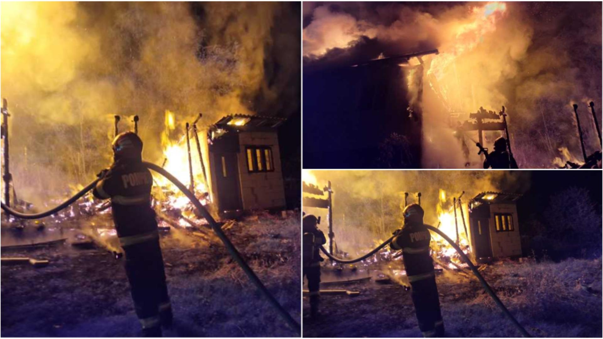 Incendiu de proporții în județul Argeș. FOTO: ISU