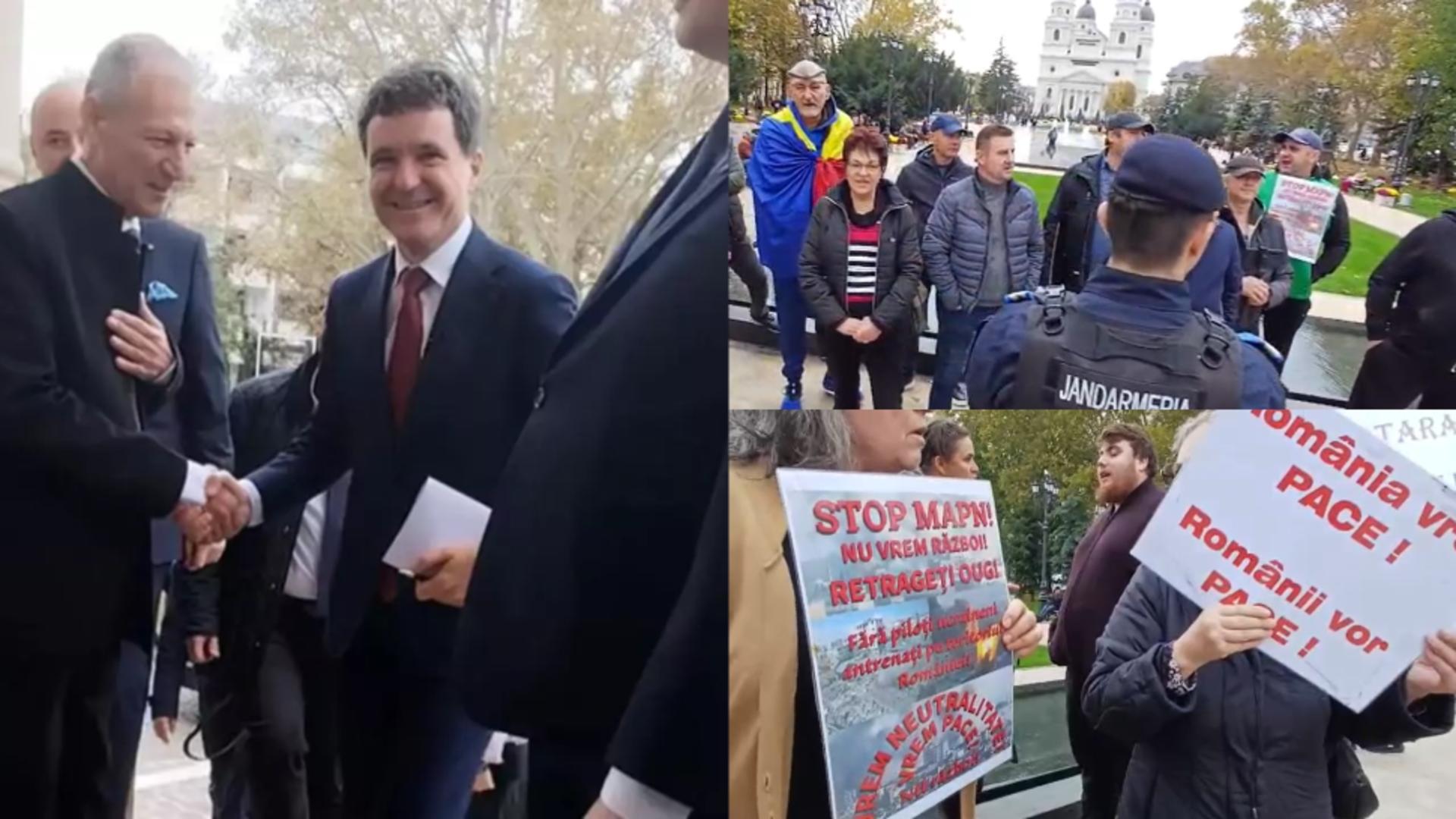 Niucșor Dan, în vizită la Iași. Foto/Captură