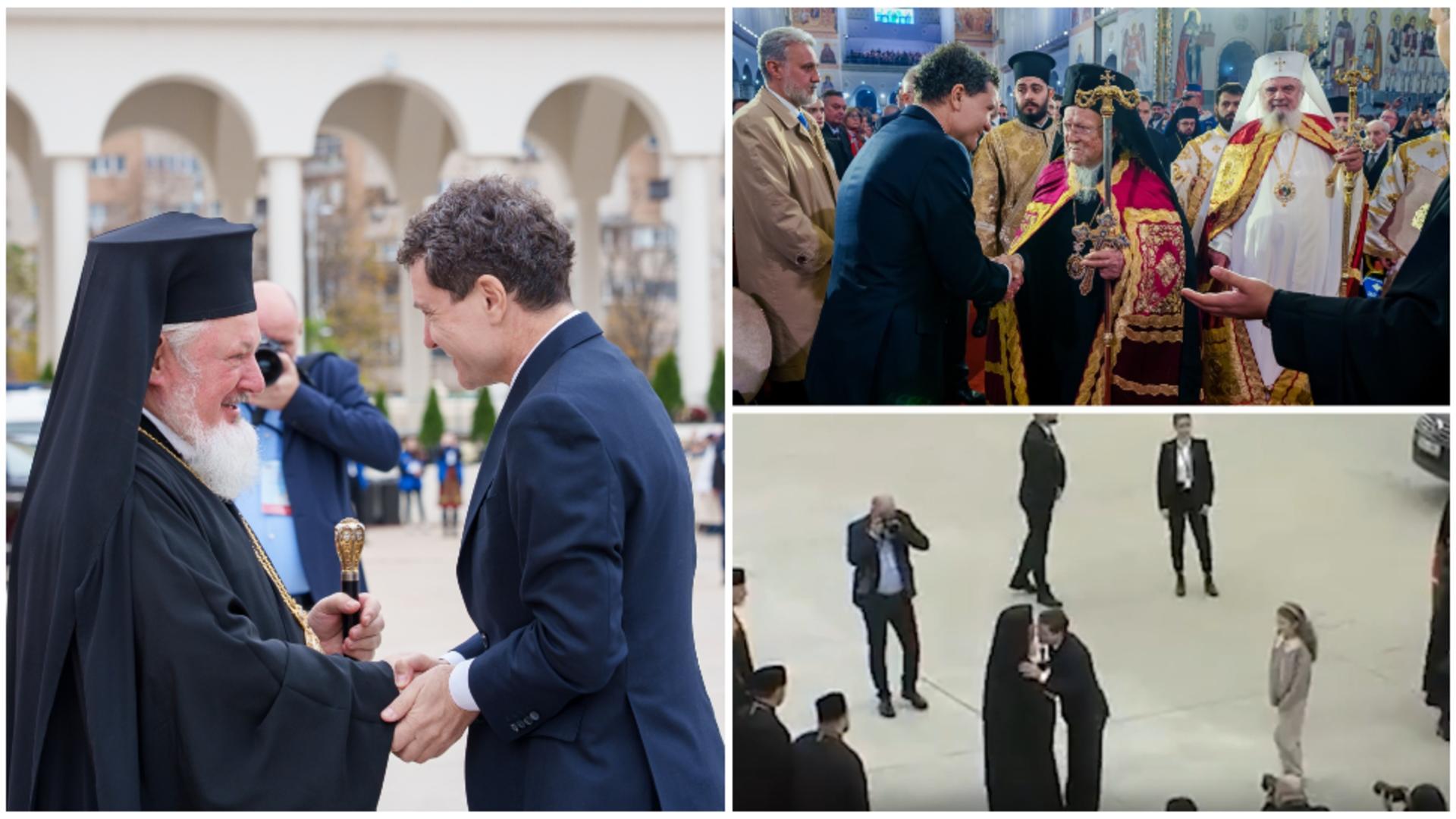 Gafele făcute de Nicușor Dan la slujba de la Catedrala Națională. FOTO: presidency