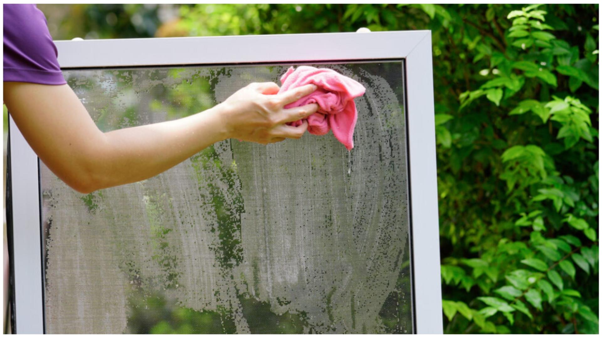 Cum scapi de grăsimea de pe plasele de la geam