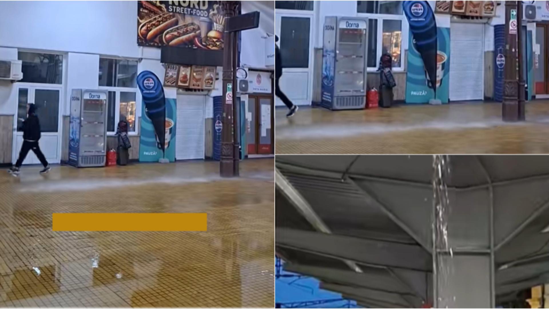 Gara de Nord din Capitală s-a transformat într-un lac