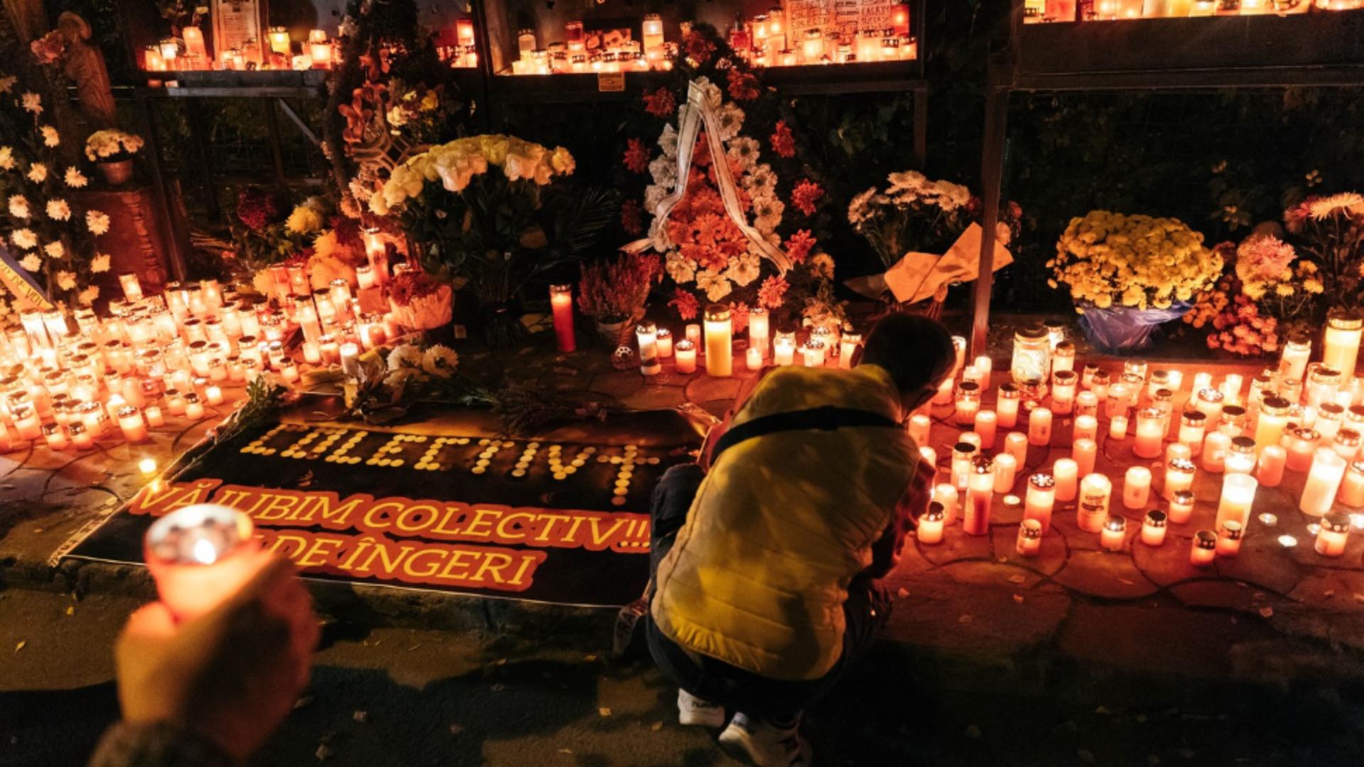 Marș la 10 ani de la tragedia din Colectiv: supraviețuitorii și rudele victimelor cer dreptate în stradă. Foto: Profimedia