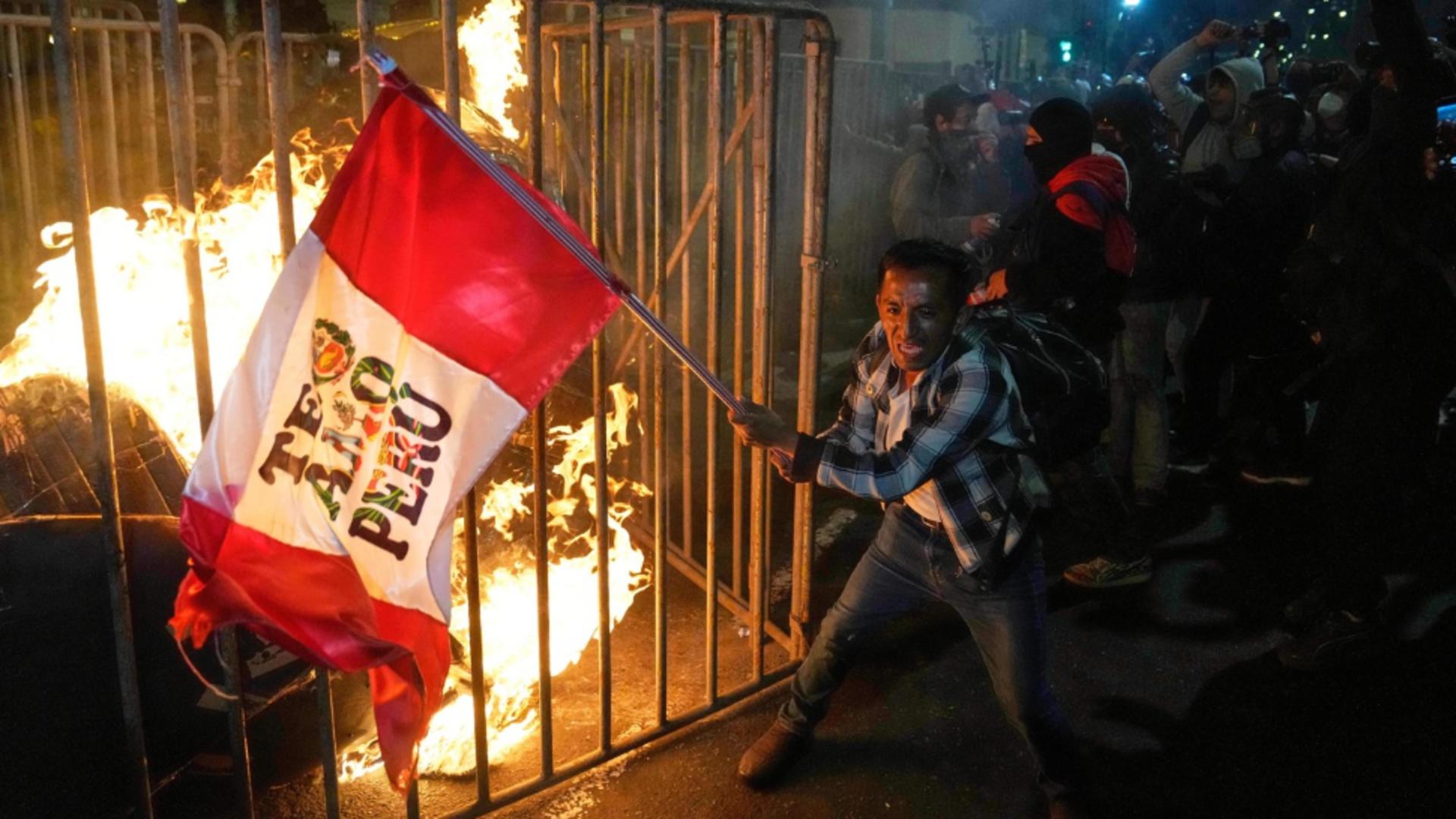 Proteste în Peru. Foto: Profimedia