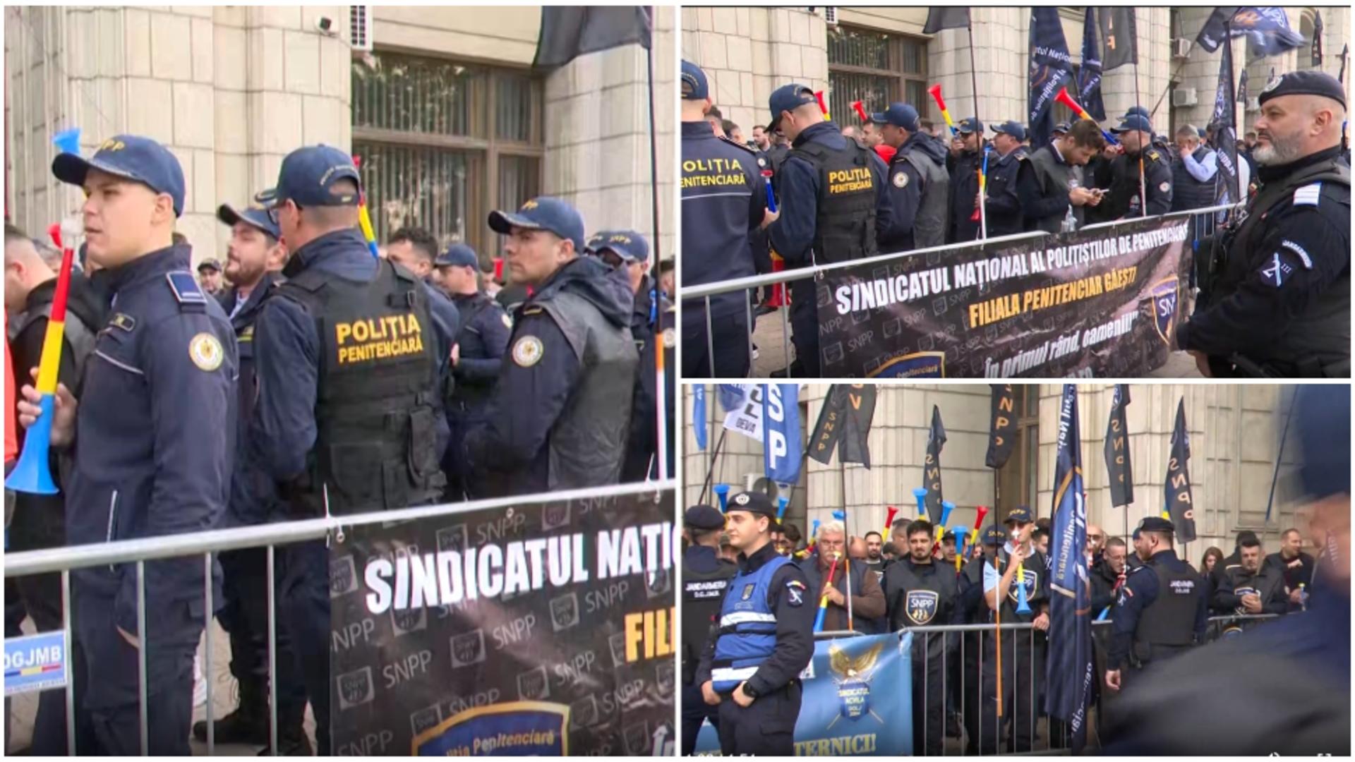 Protest de amploare în fața Ministerului Justiției. FOTO: Captura Realitatea PLUS