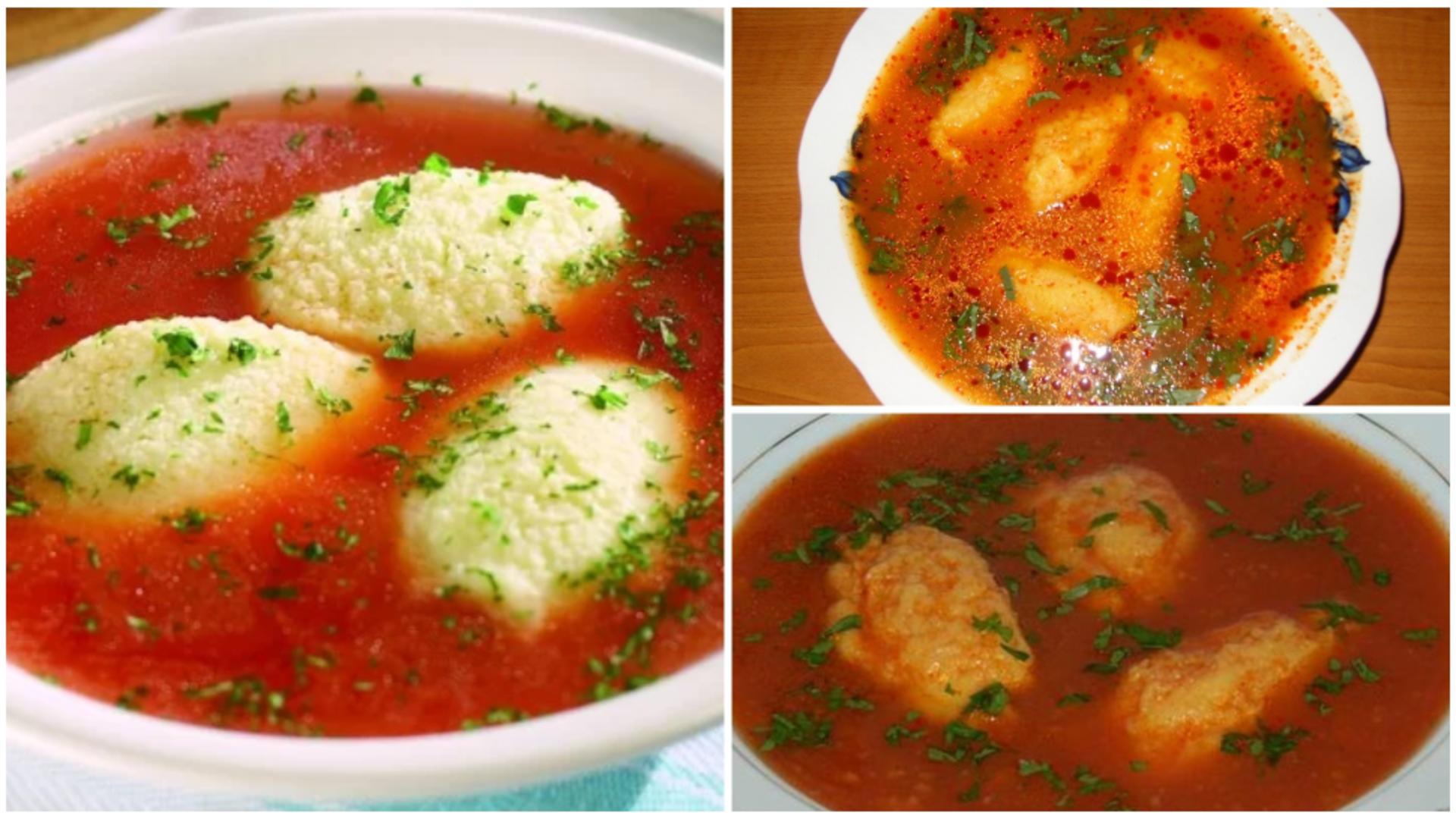 Supă de roșii cu găluște