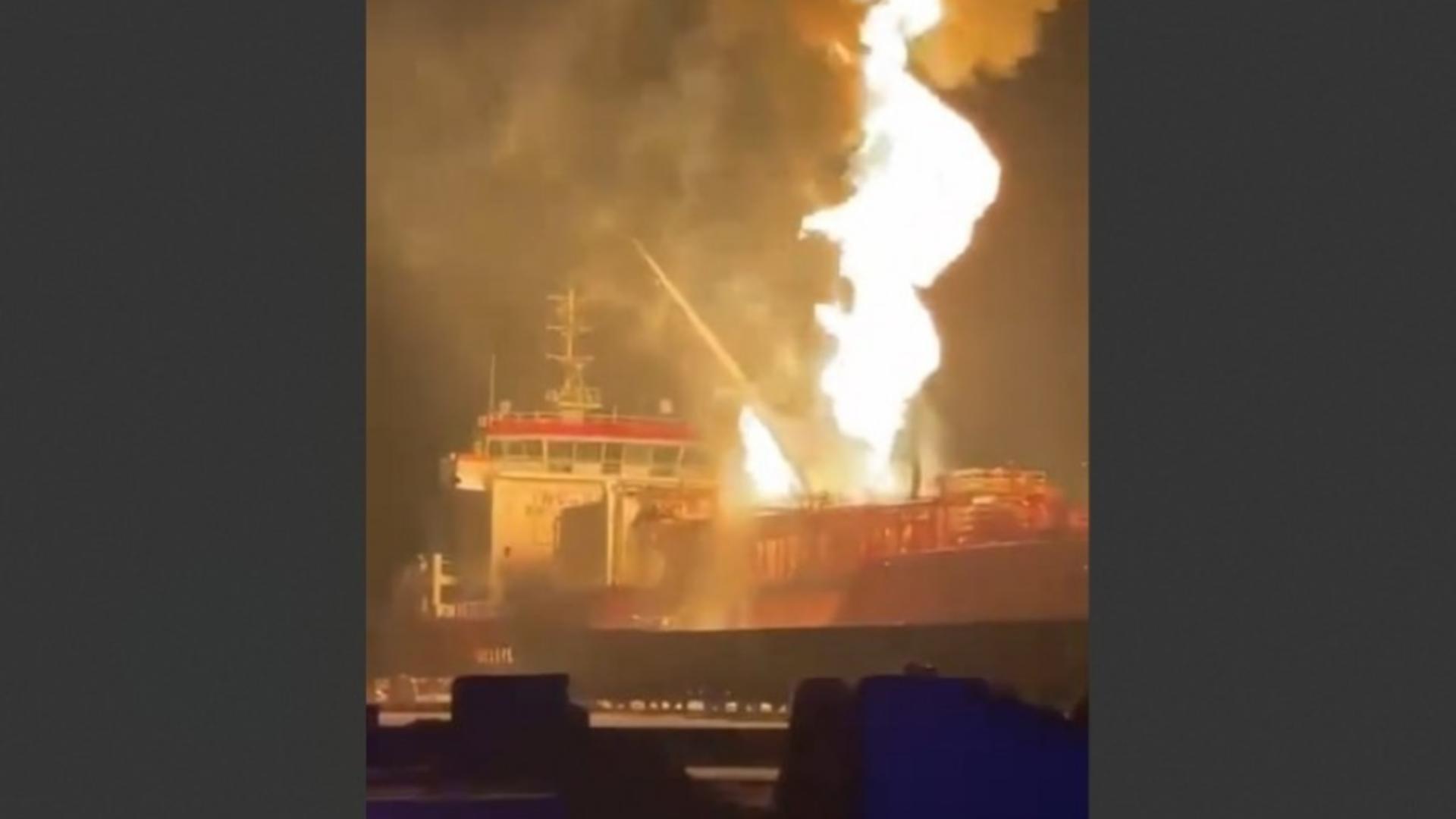 Vasul încărcat cu GPL a fost lovit de drone rusești