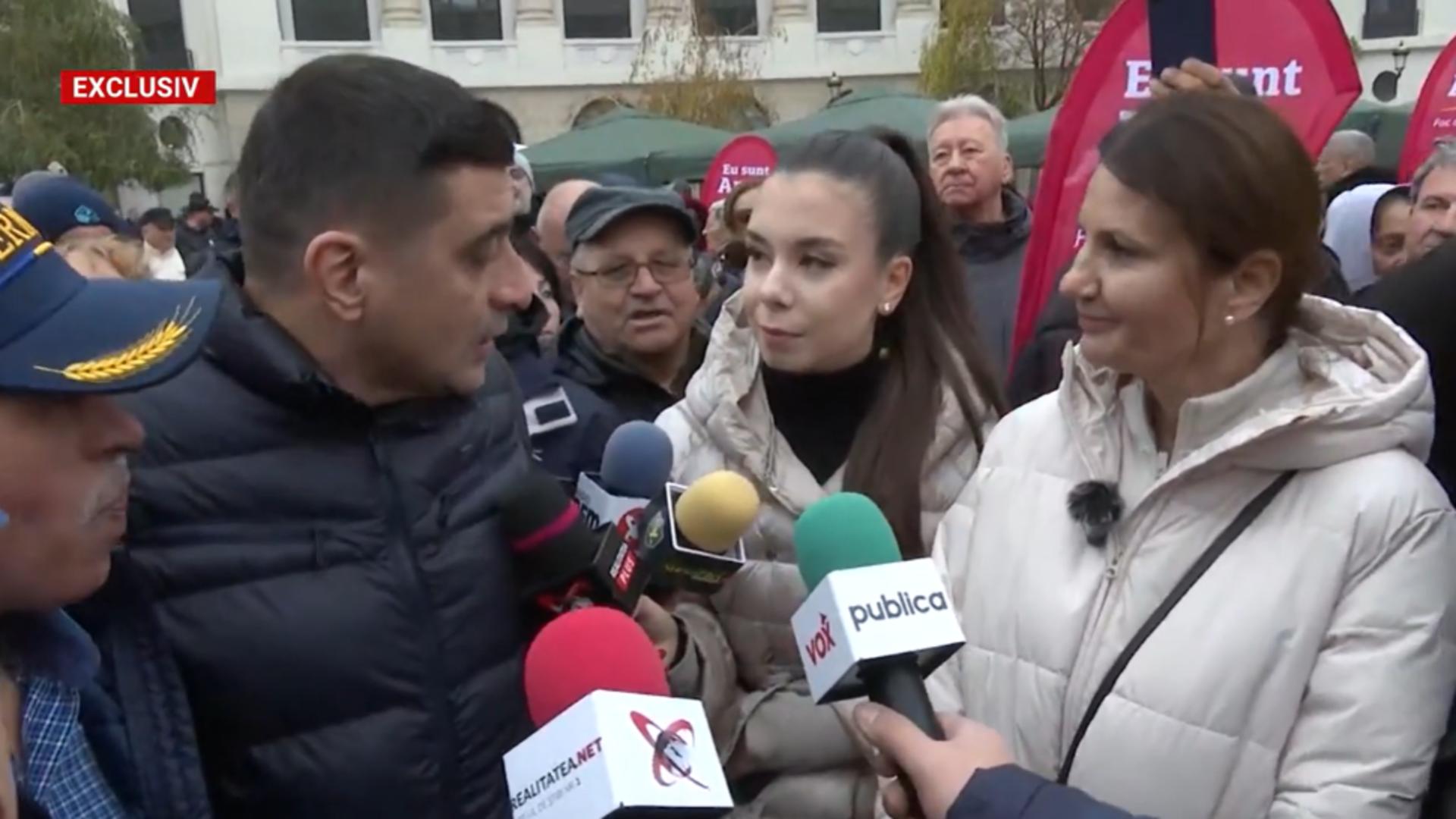 Simion, Lazarus și Coarnă, alături de Anca Alexandrescu. Liderul AUR: Cei de la putere nu vin printre oameni, le e frică/ Captură video