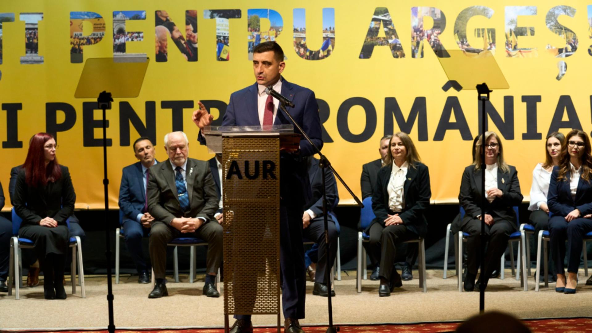 Liderul AUR a precizat că AUR este o forță politică de neoprit