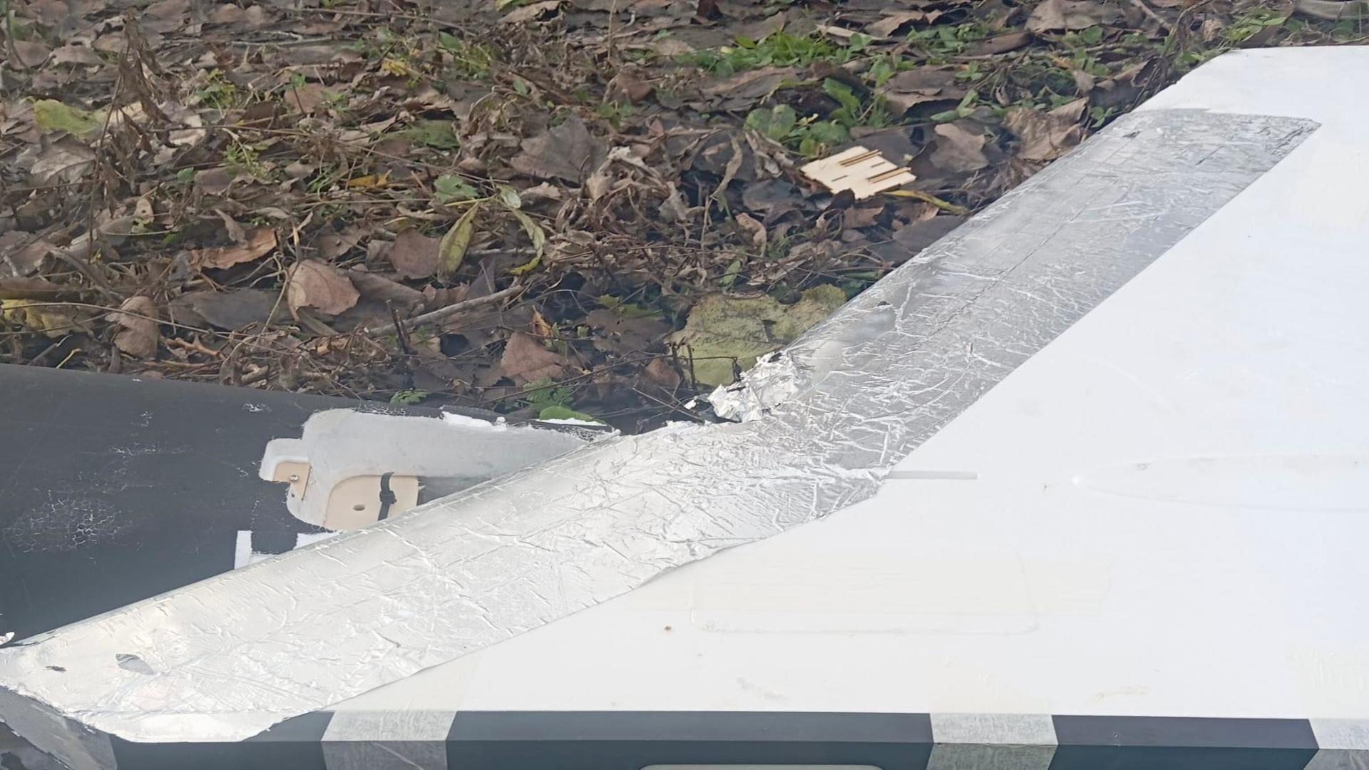 Primele imagini cu drona care a căzut în Vaslui (foto: vremeanoua.ro)