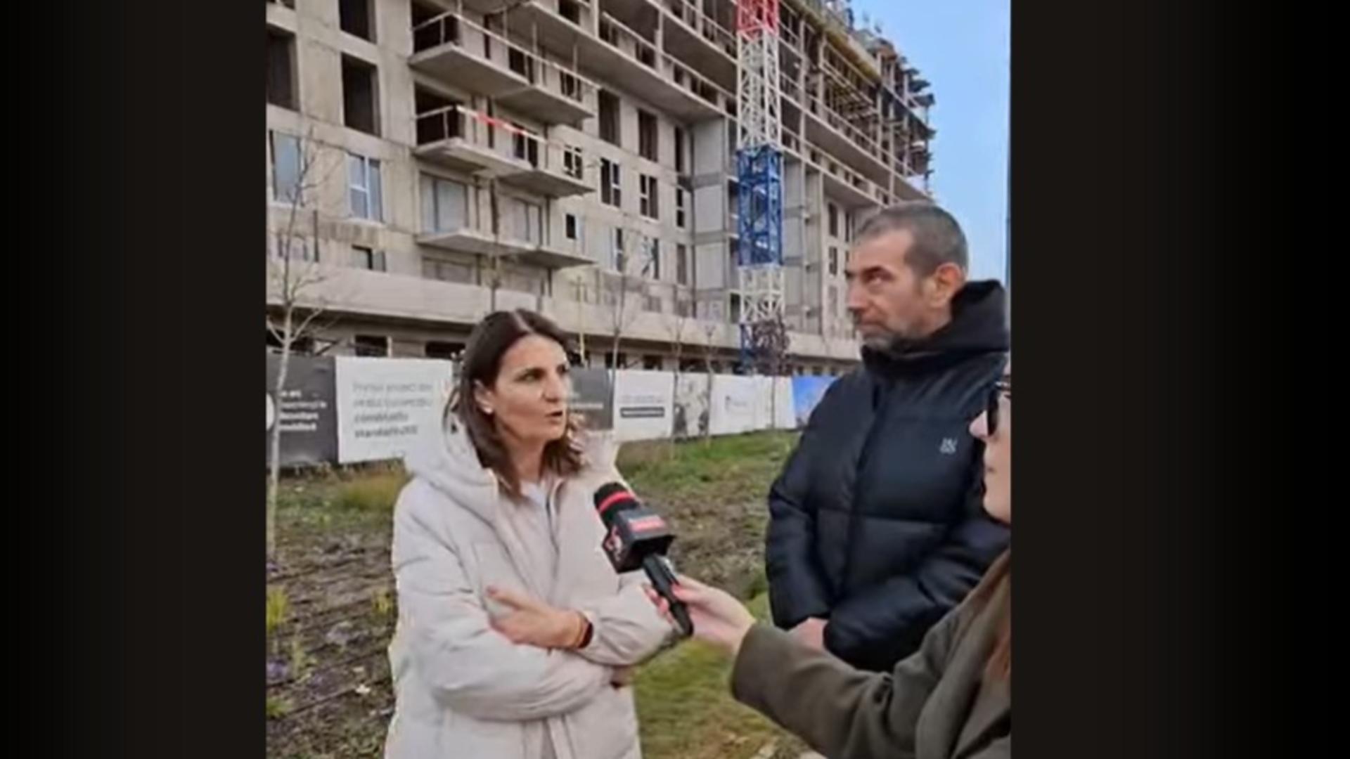 Anca Alexandrescu, în stradă, la lupta cu problemele Bucureștiului generate de rechinii imobiliari VIDEO