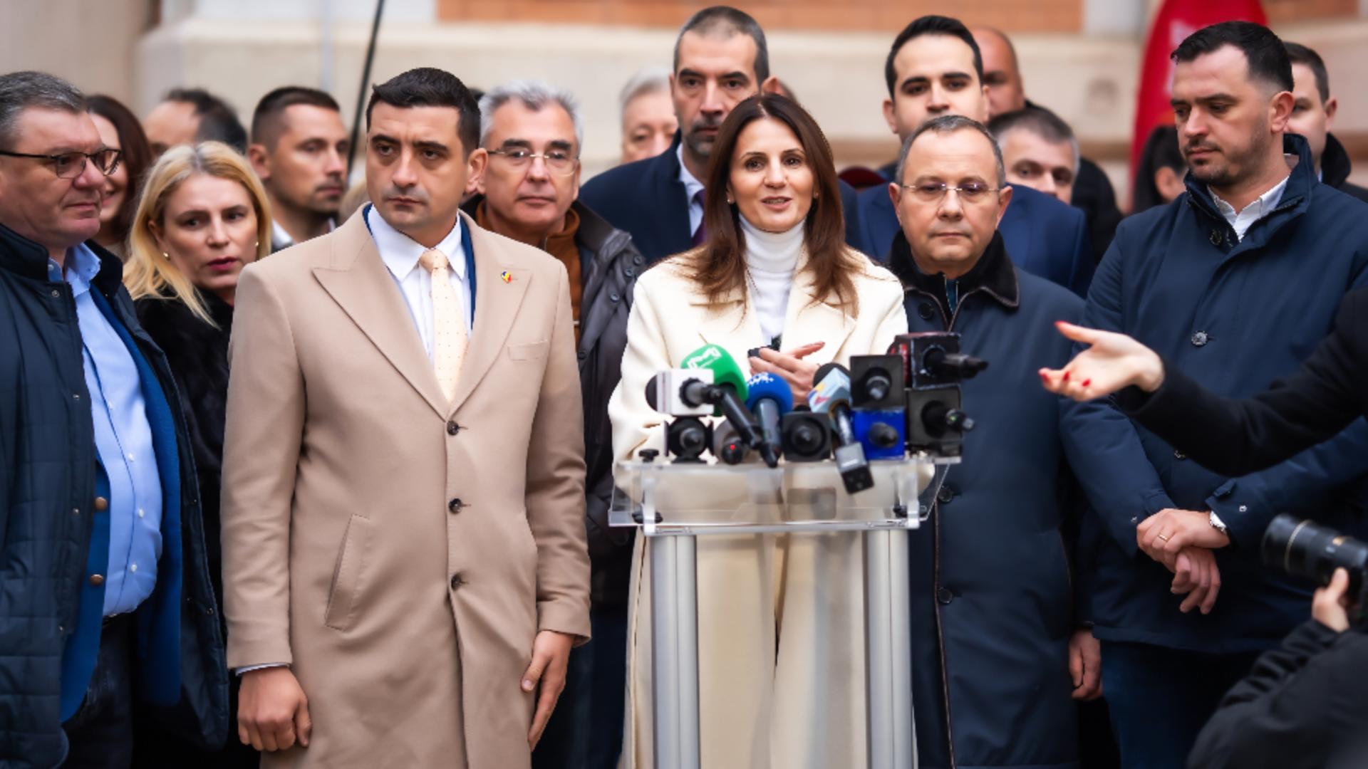 George Simion și-a exprimat din nou susținerea pentru Anca Alexandrescu în cursa pentru primăria Capitalei! Foto/Bogdan Chircan