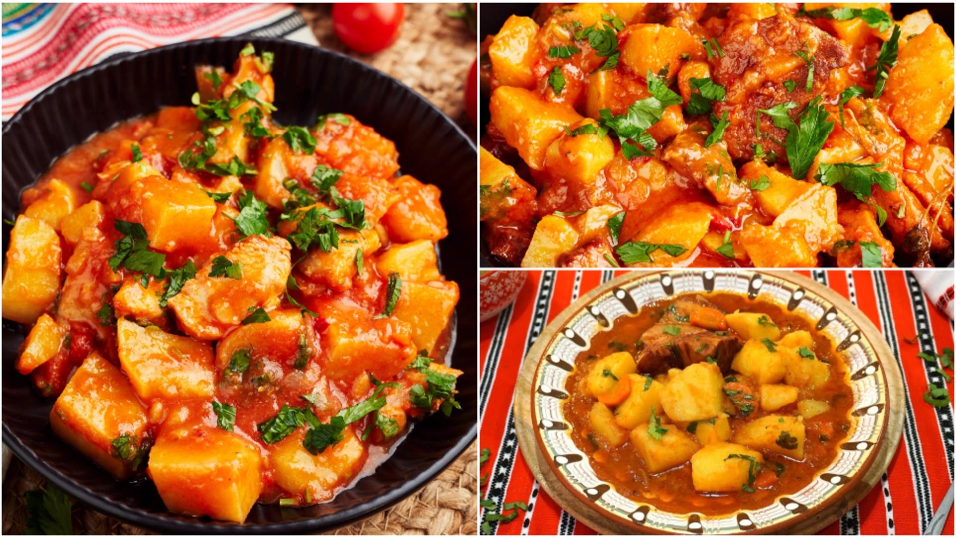 Tocăniță de cartofi cu costiță afumată