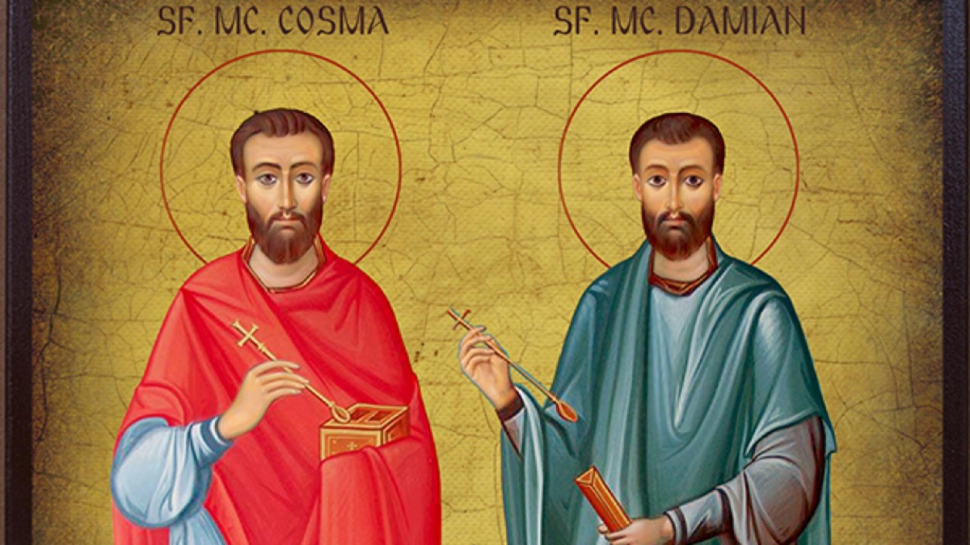 Biserica Ortodoxă îi pomenește pe Sfinții Cosma și Damian din Mesopotamia. Foto/Arhivă