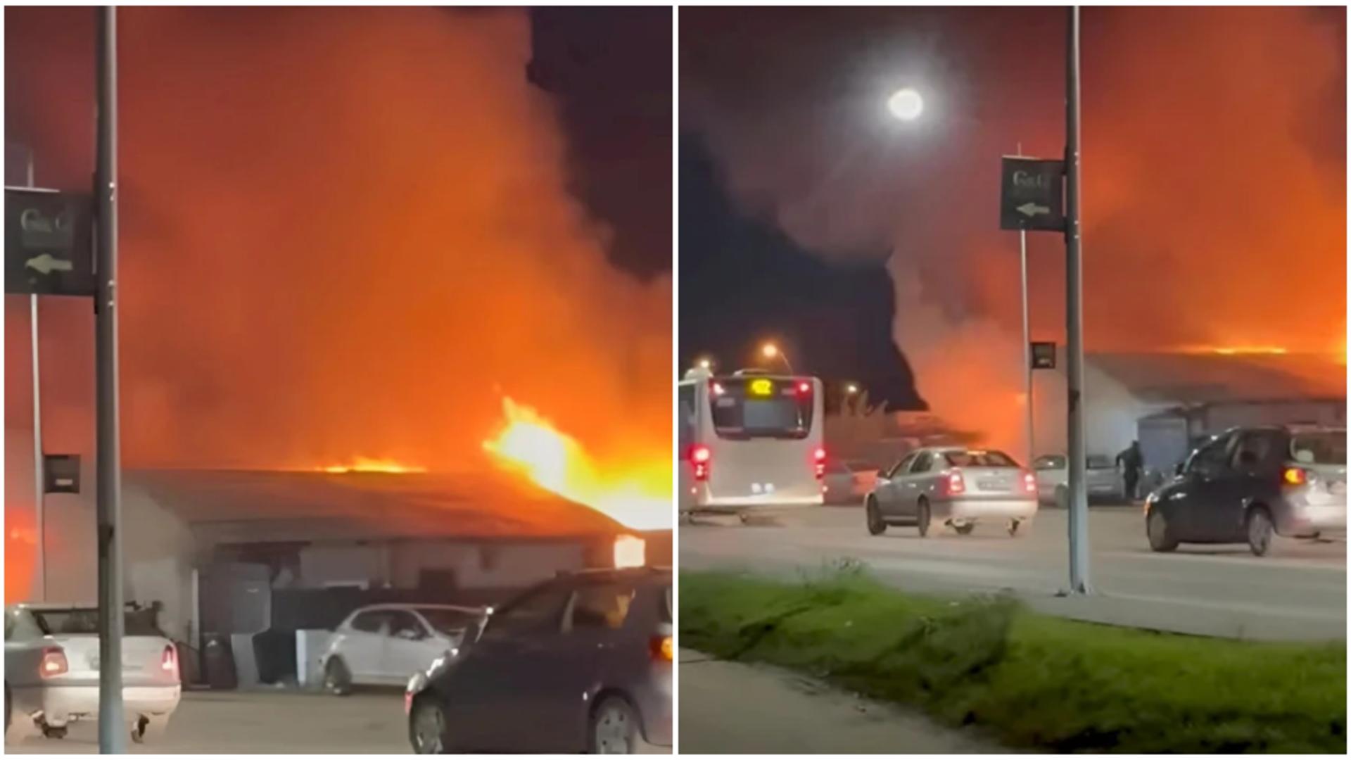 Incendiu de proporții în localitatea Domnești. FOTO: Captura Facebook