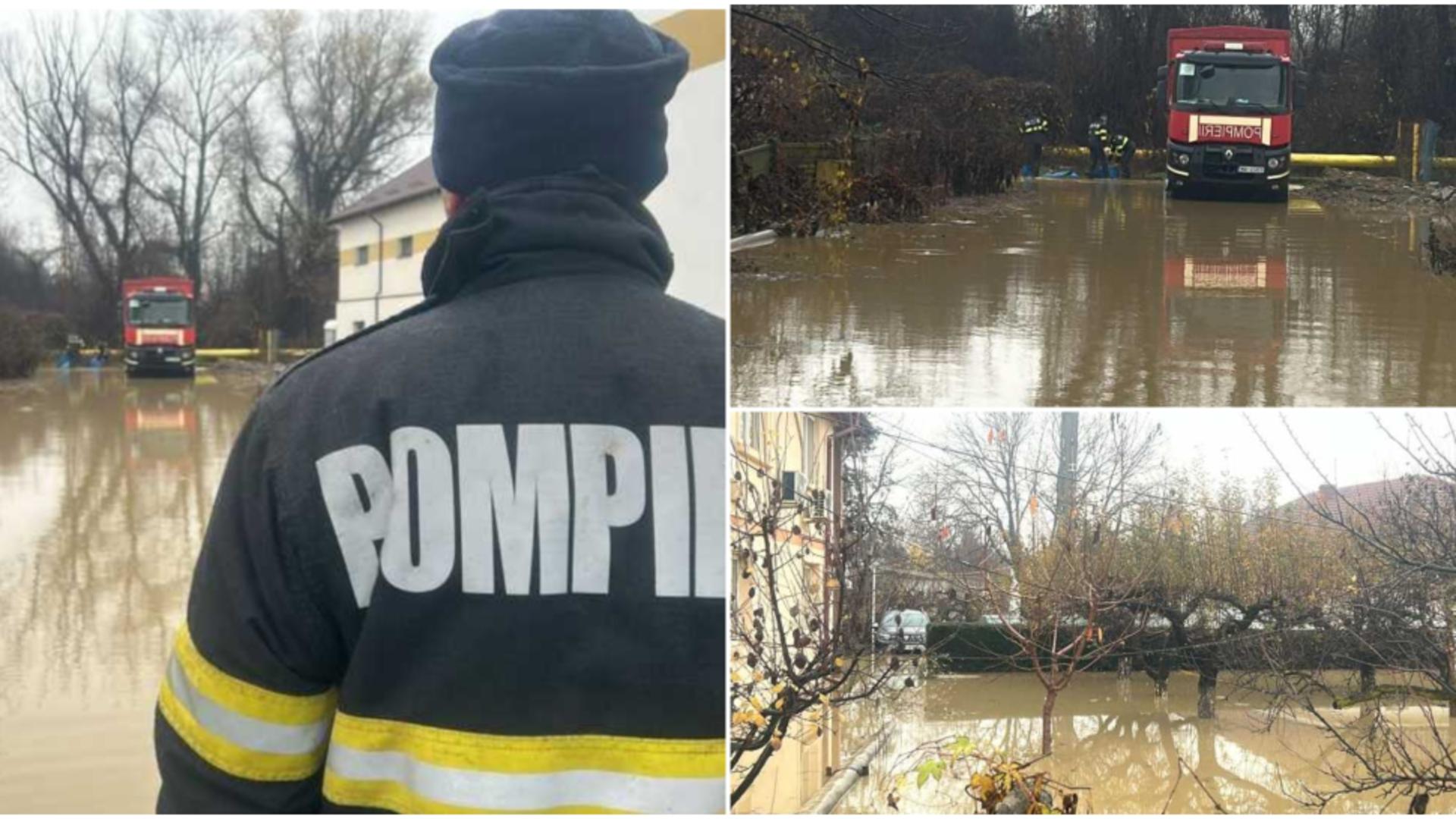 Municipiul Pitești, sub ape. FOTO: ISU Argeș 