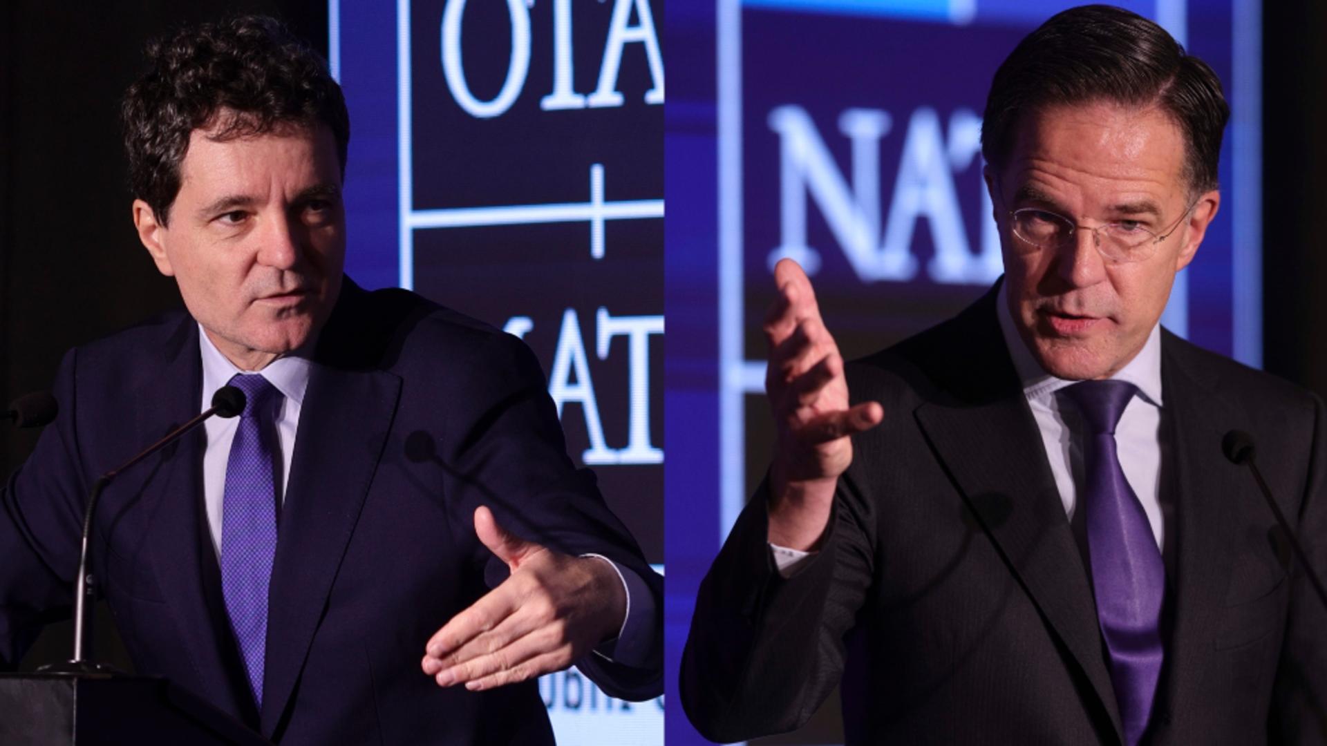 Nicușor Dan și Mark Rutte, la NATO Industry Forum 2025. FOTO: Inquam 
