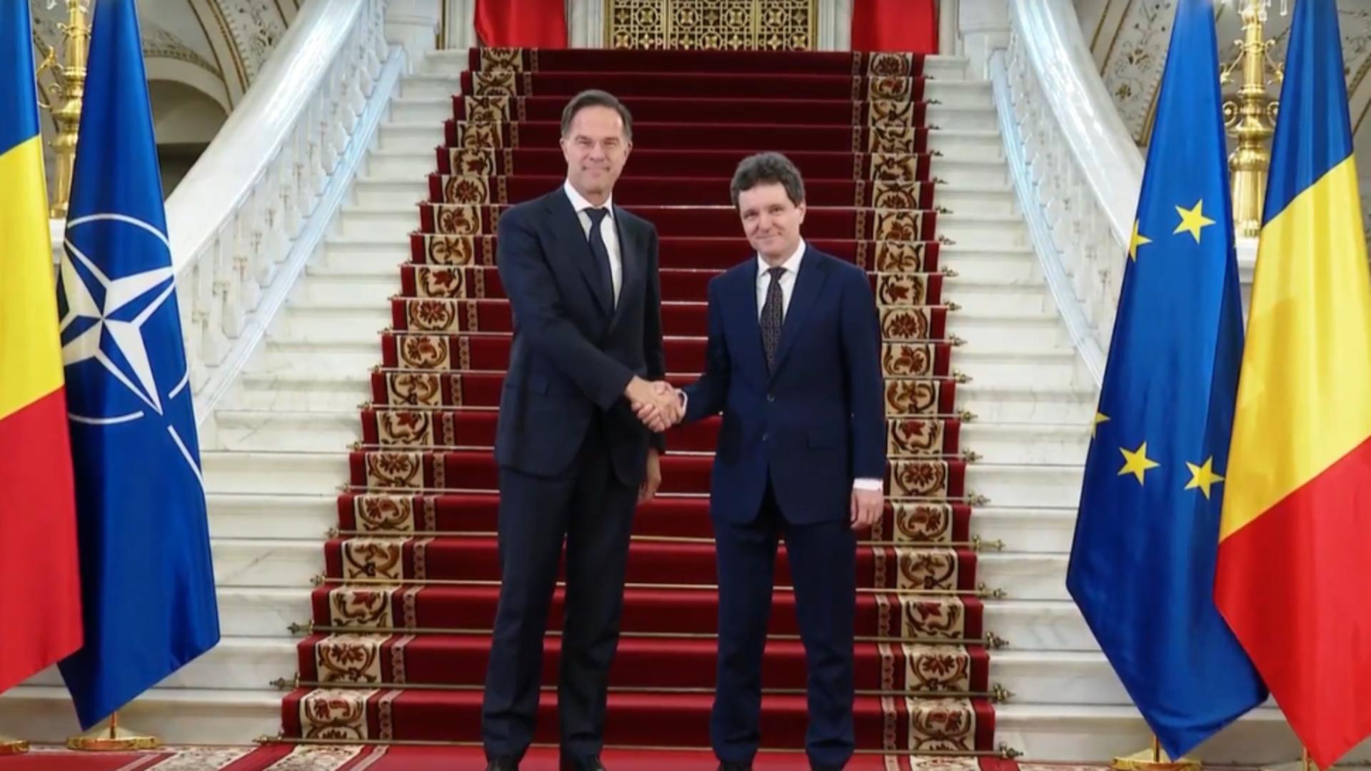  Mark Rutte, discuții cu Nicușor Dan la Palatul Cotroceni. FOTTO: Captură Facebook 