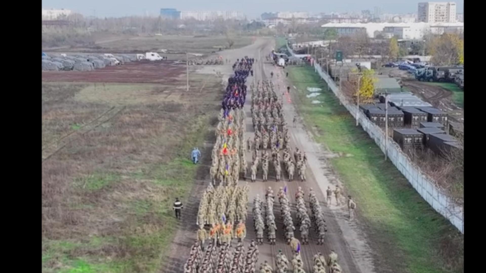Repetiții pentru parada de 1 decembrie 2025. Foto/Captură video