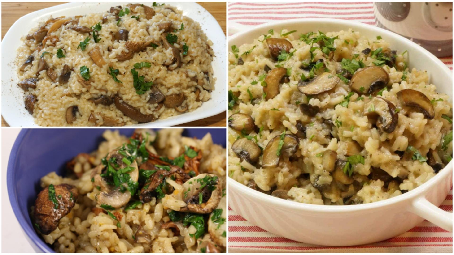 Pilaf de post cu ciuperci